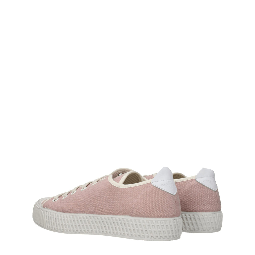Car Shoe Pink Fabric Low Top Sneakers