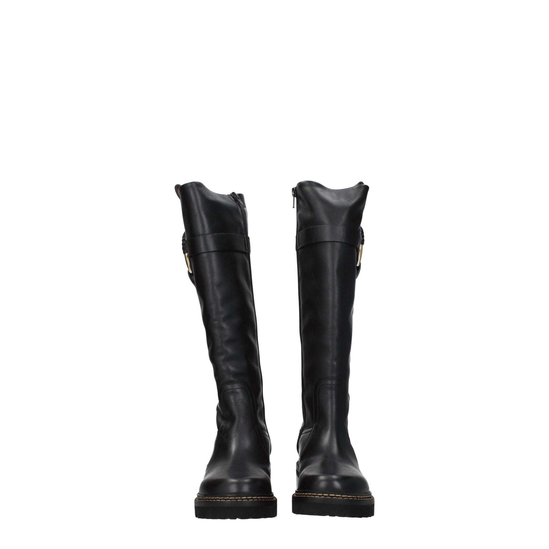 See By Chloé Black Leather Over The Knee | Regal Royce