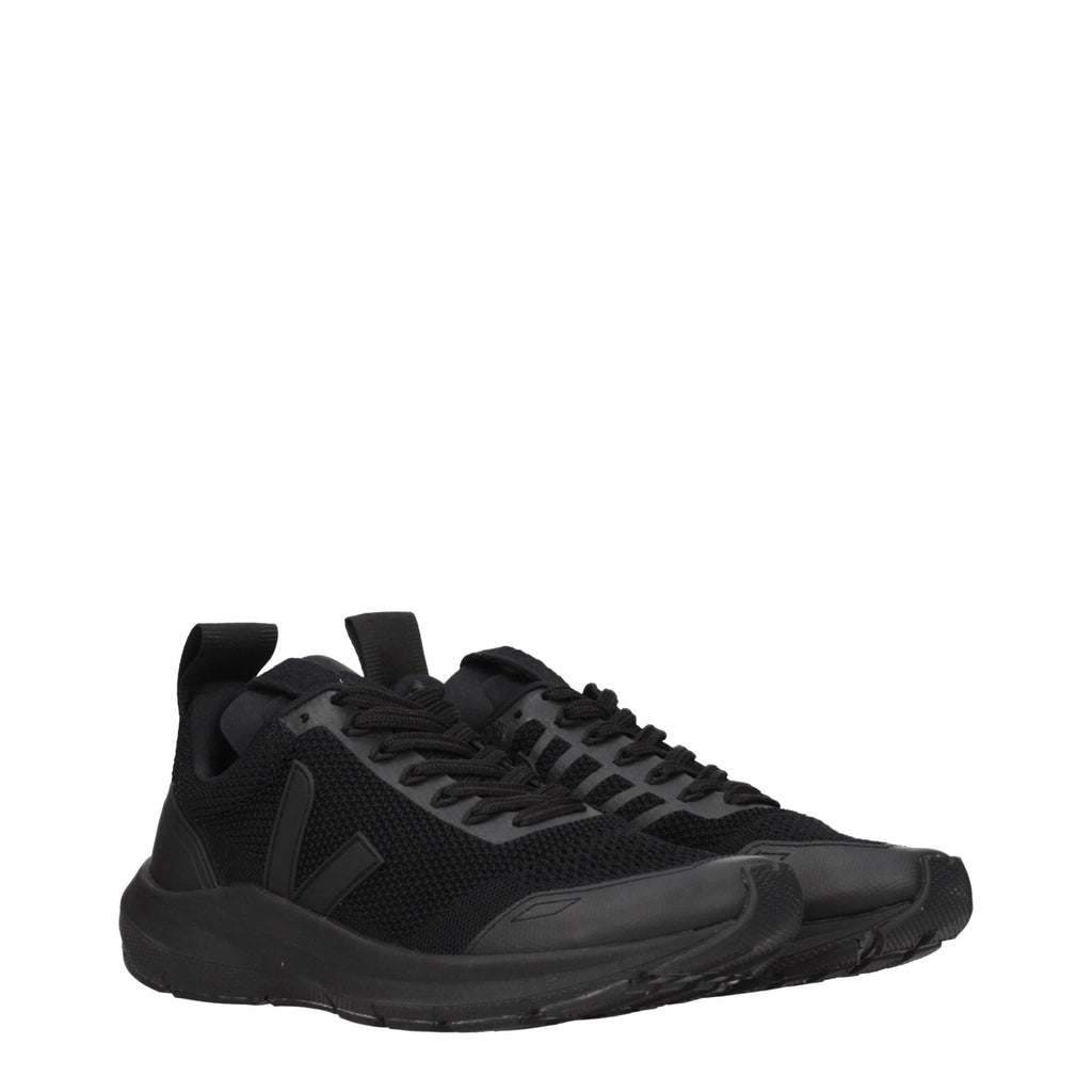 Veja Black Fabric Athletic Sneakers