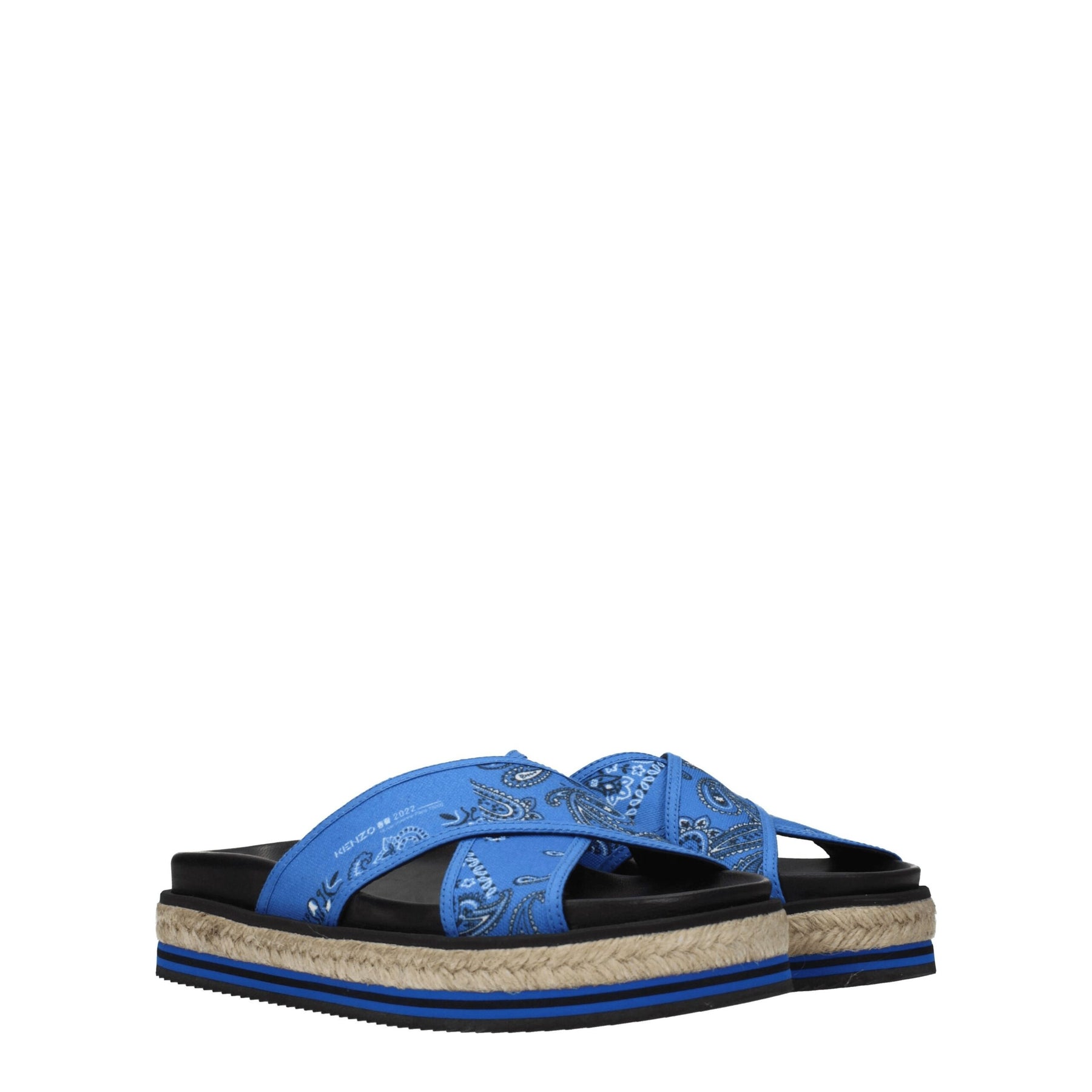 Kenzo Blue Fabric Slippers | Regal Royce