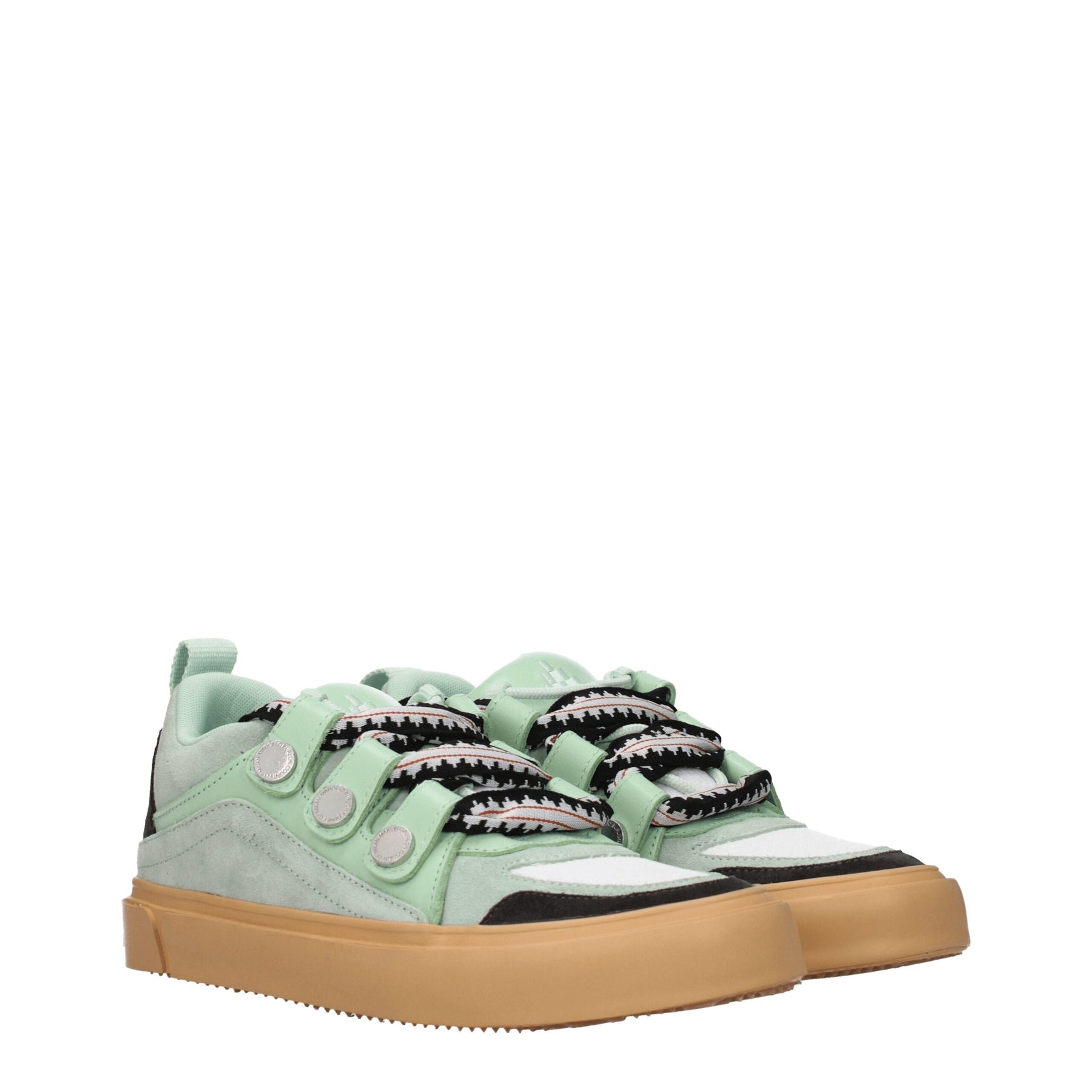 Marcelo Burlon Green Leather Low Top Sneakers | Regal Royce