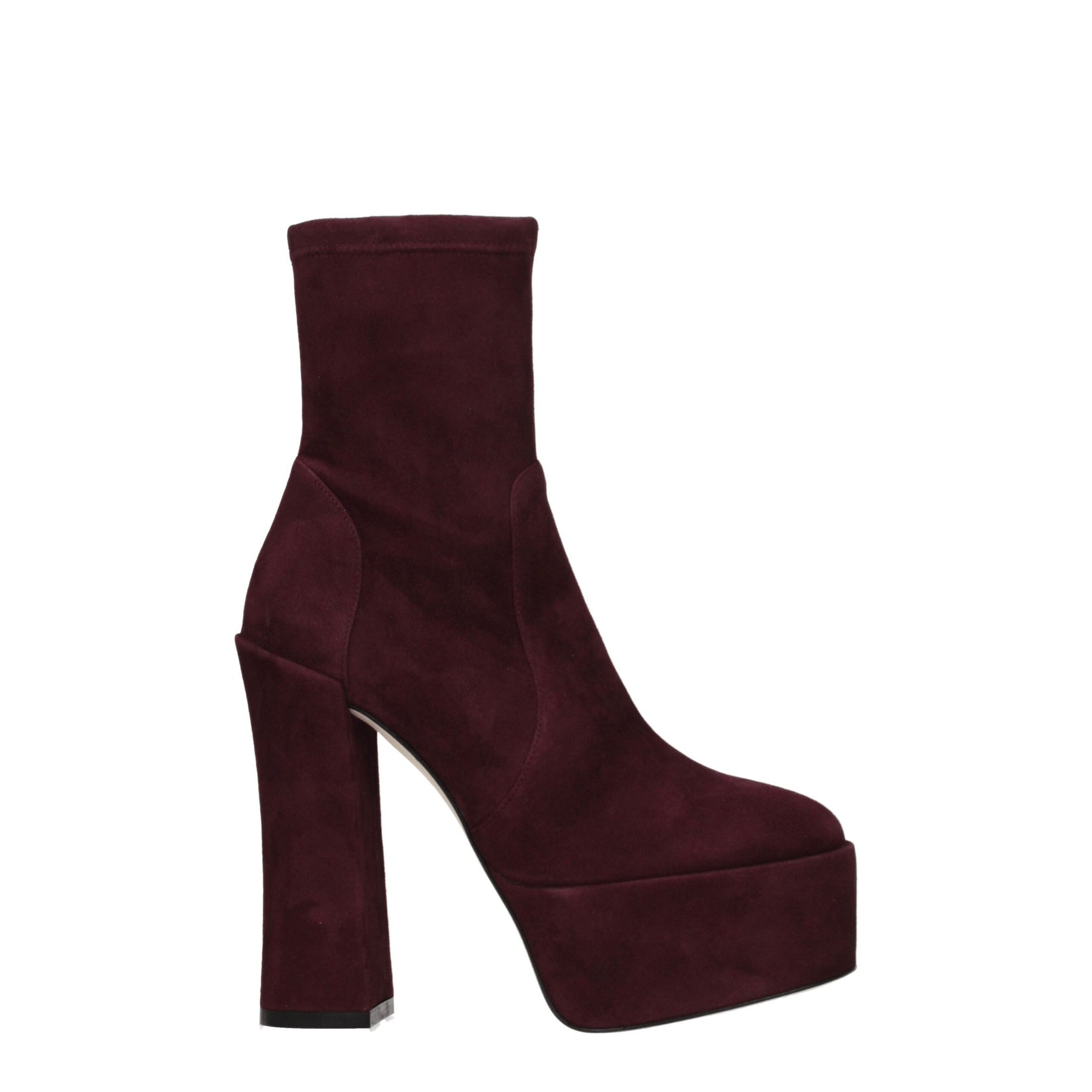 Stuart Weitzman Purple Leather Ankle Boots | Regal Royce