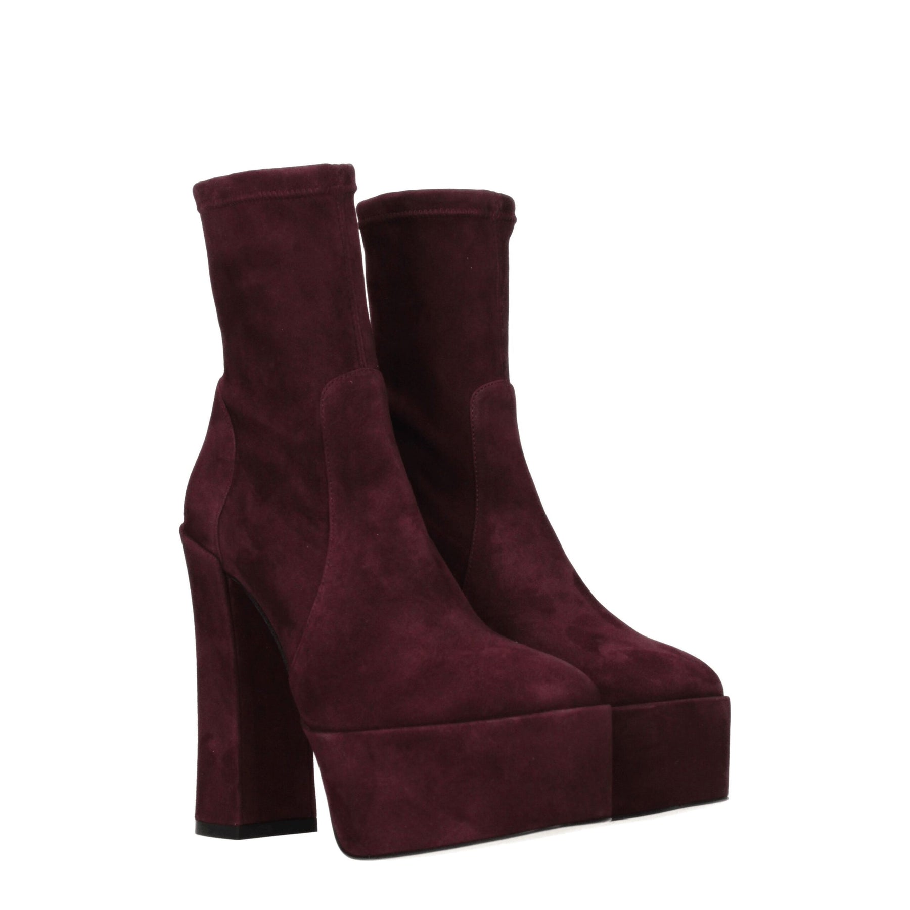 Stuart Weitzman Purple Leather Ankle Boots | Regal Royce