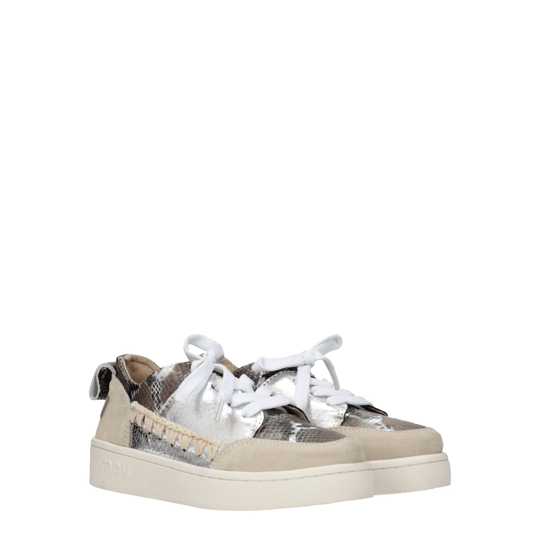 Mou Gray Leather Low Top Sneakers | Regal Royce