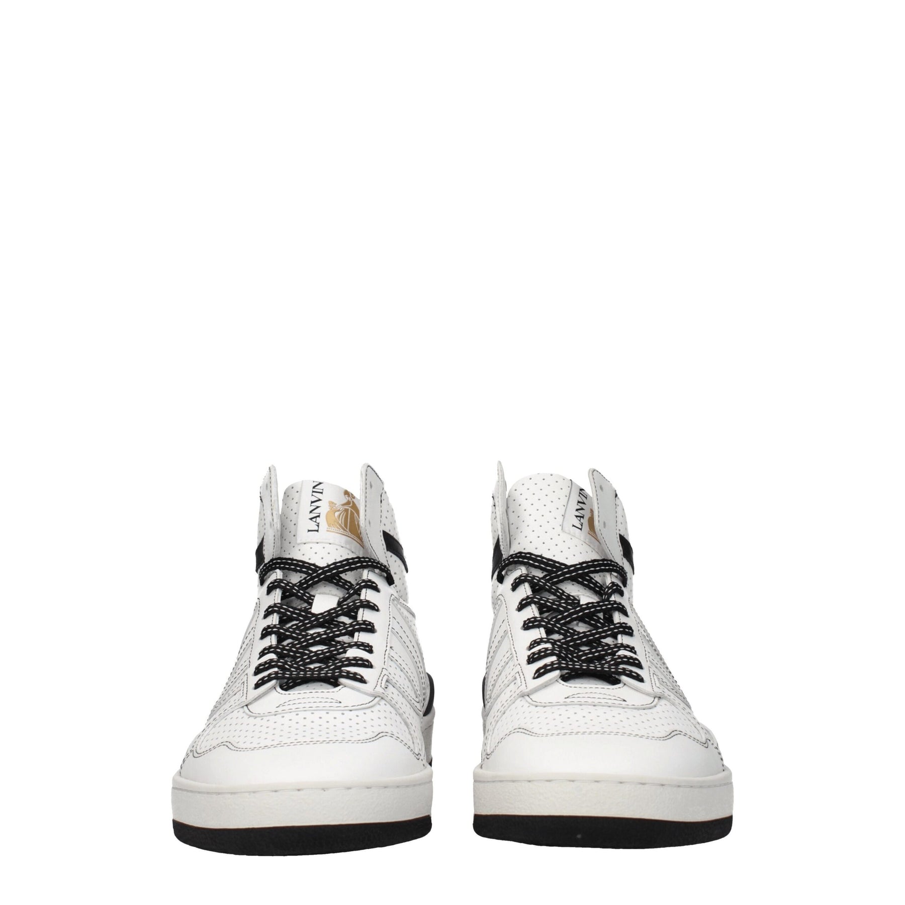 Lanvin White Leather High Top Sneakers | Regal Royce
