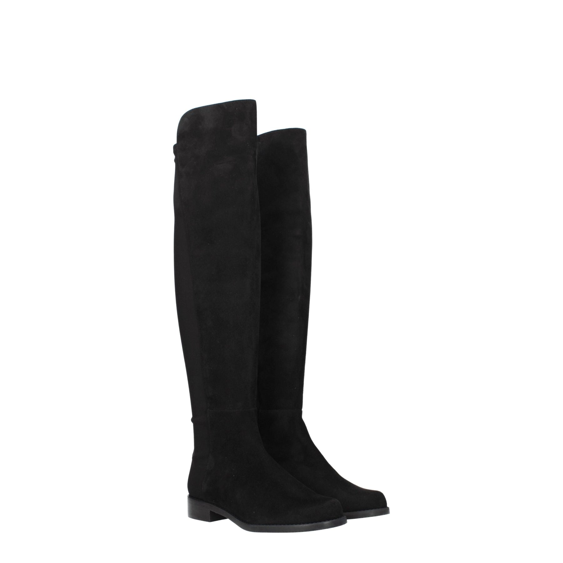 Stuart Weitzman Black Leather Over The Knee | Regal Royce