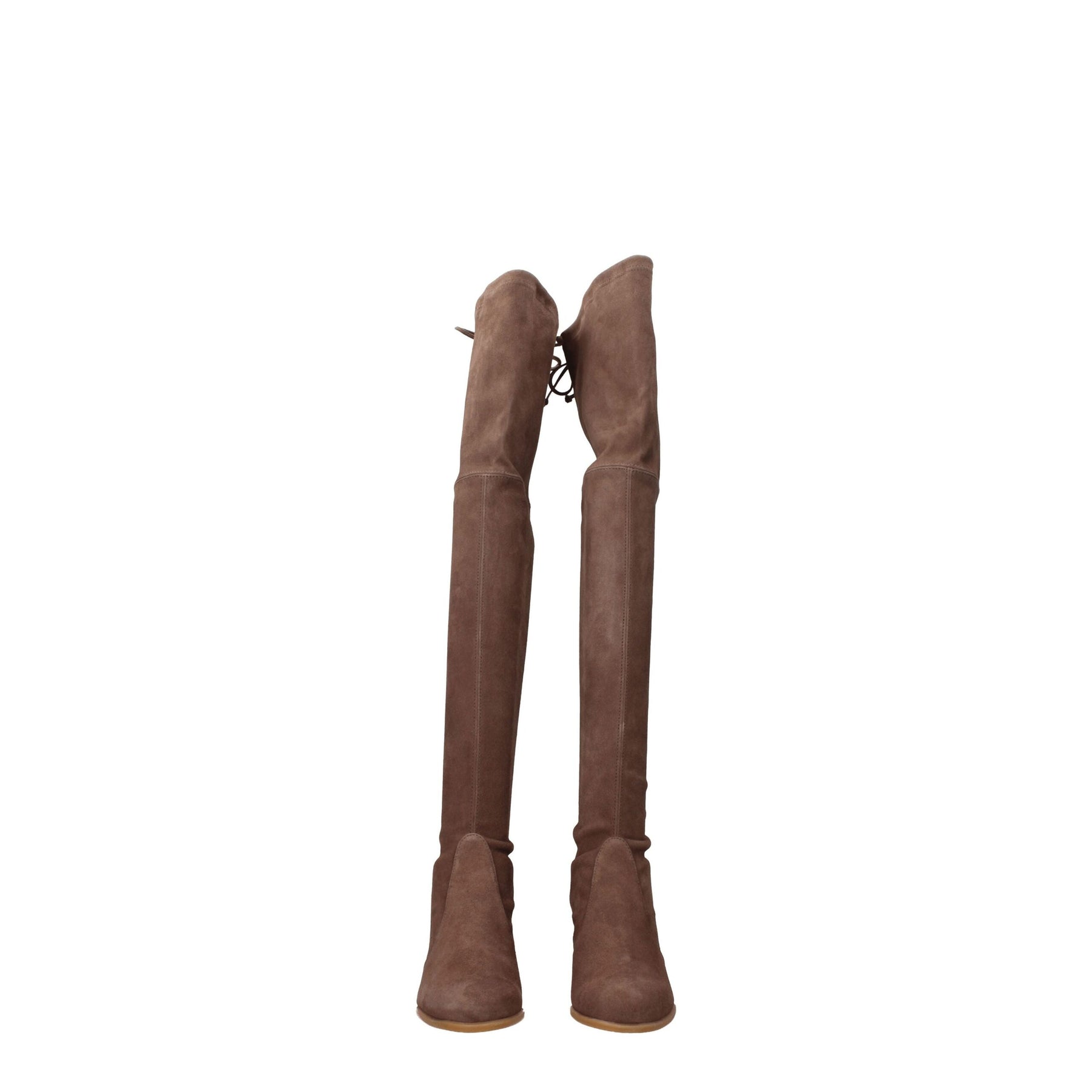 Stuart Weitzman Beige Leather Over The Knee | Regal Royce