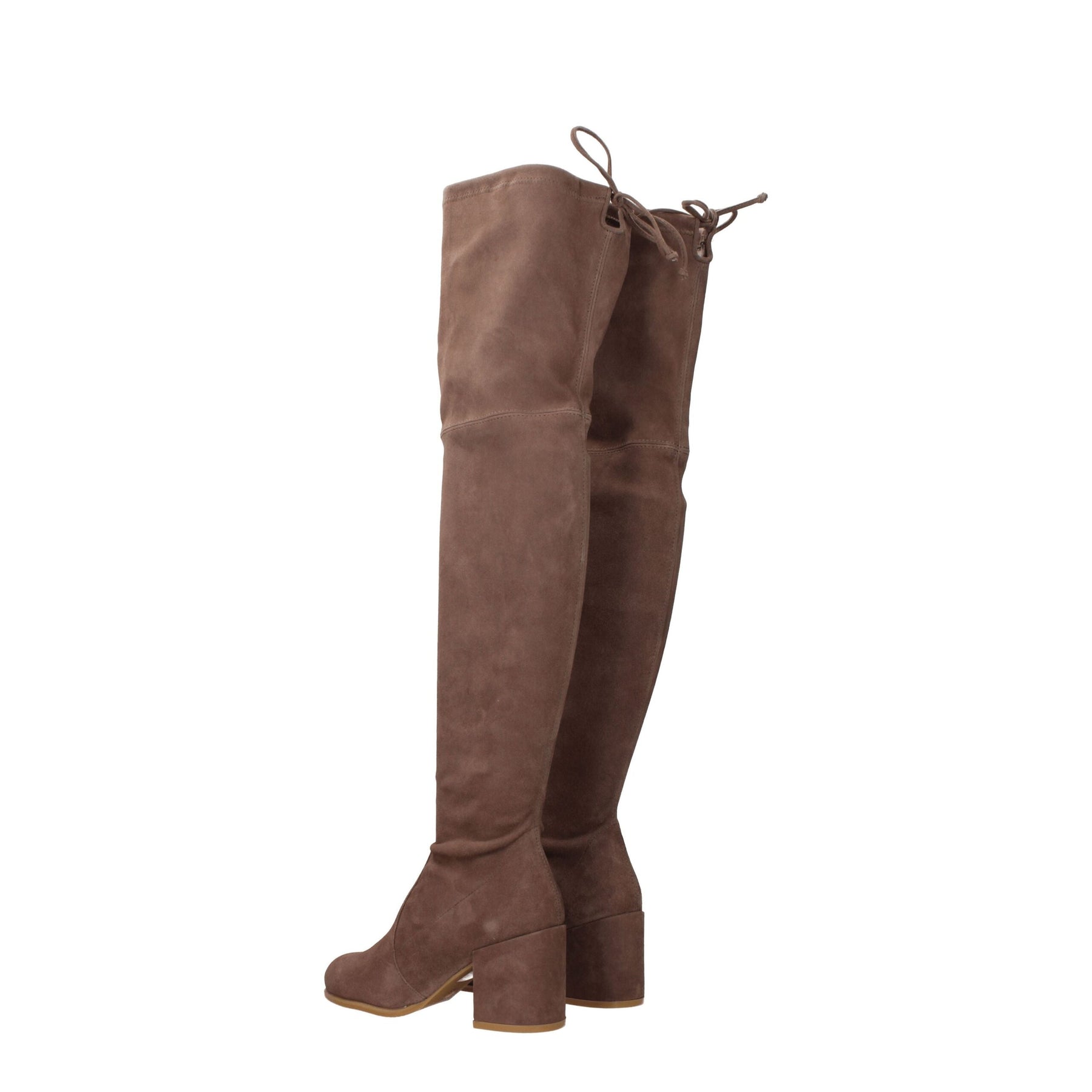 Stuart Weitzman Beige Leather Over The Knee | Regal Royce
