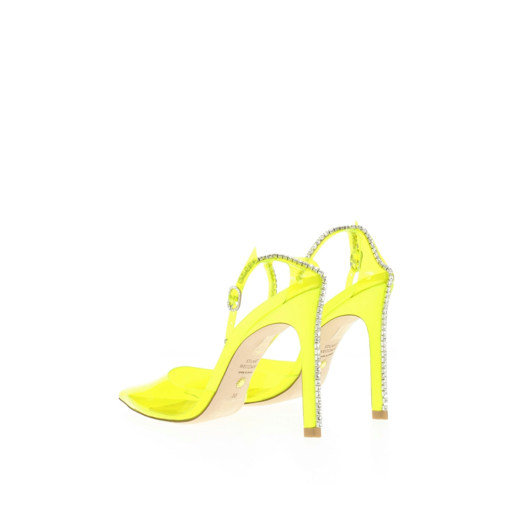 Stuart Weitzman Yellow Pvc Stiletto Heel Sandals | Regal Royce