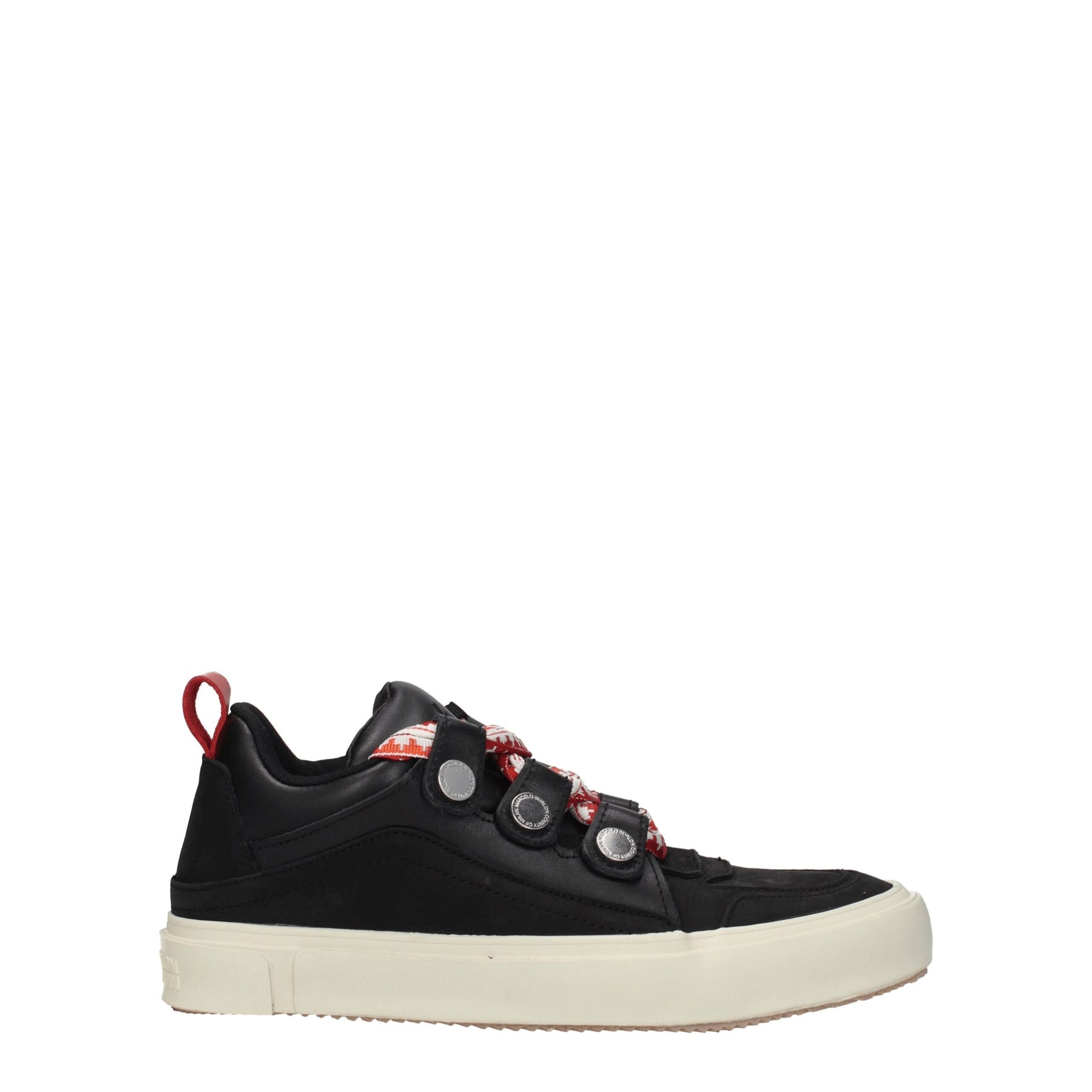 Marcelo Burlon Black Leather Low Top Sneakers | Regal Royce