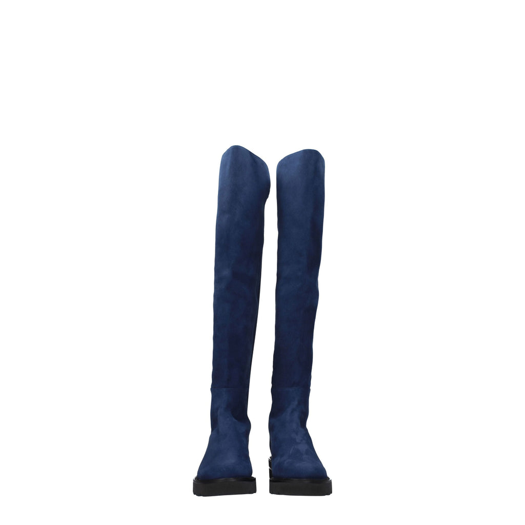 Stuart Weitzman Blue Leather Over The Knee
