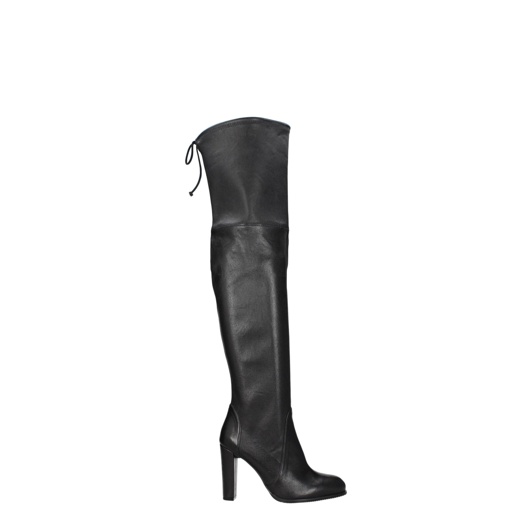 Stuart Weitzman Black Leather Over The Knee | Regal Royce