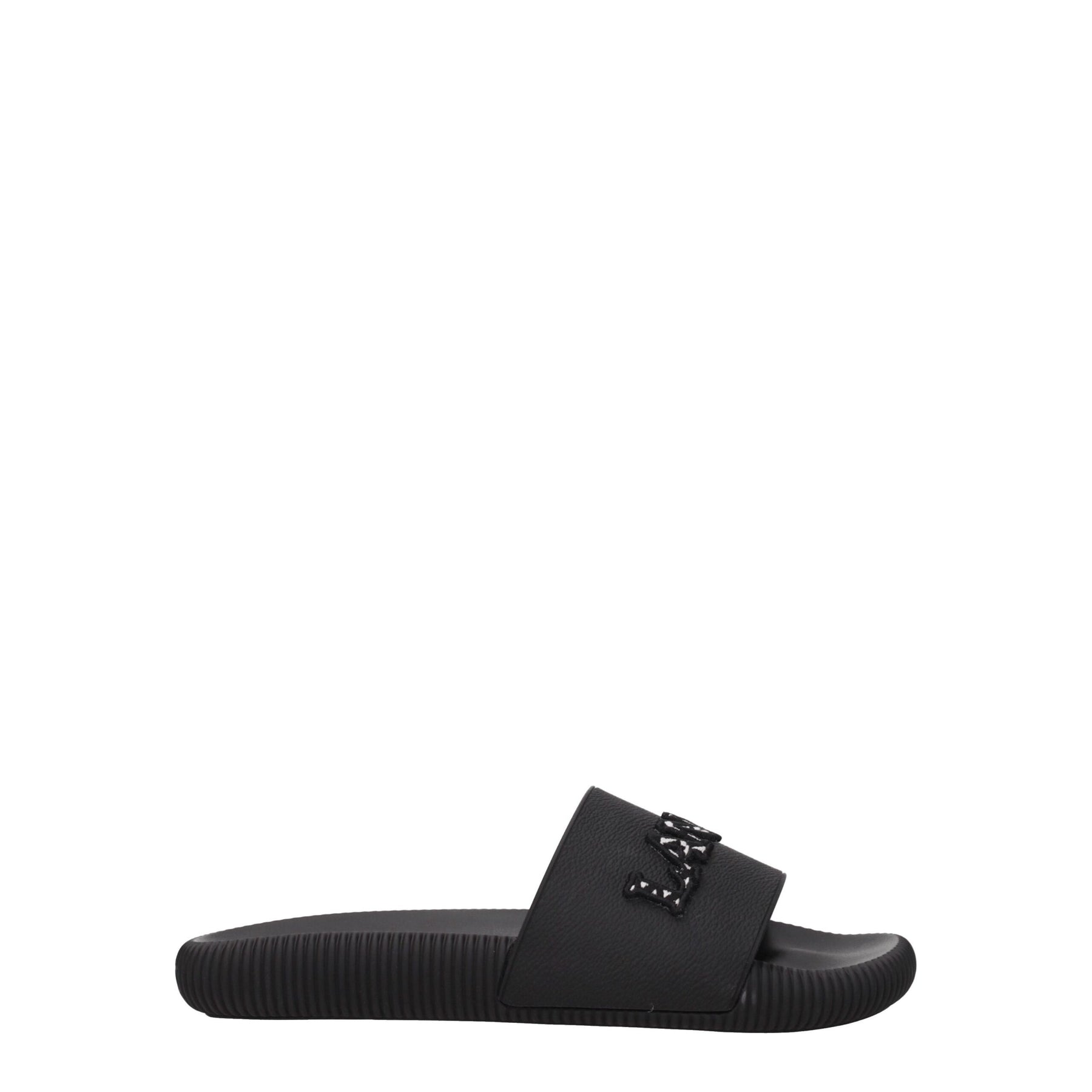 Lanvin Black Cotton Slippers | Regal Royce