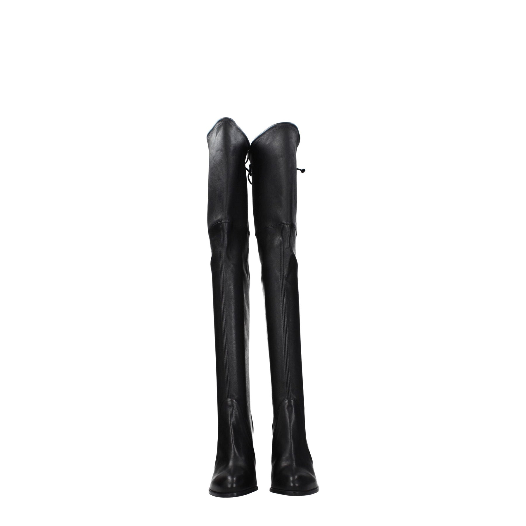 Stuart Weitzman Black Leather Over The Knee | Regal Royce