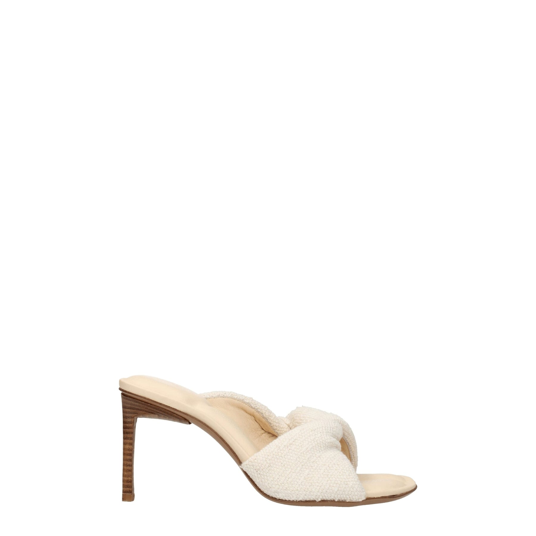 Jacquemus Beige Fabric Stiletto Heel Sandals | Regal Royce