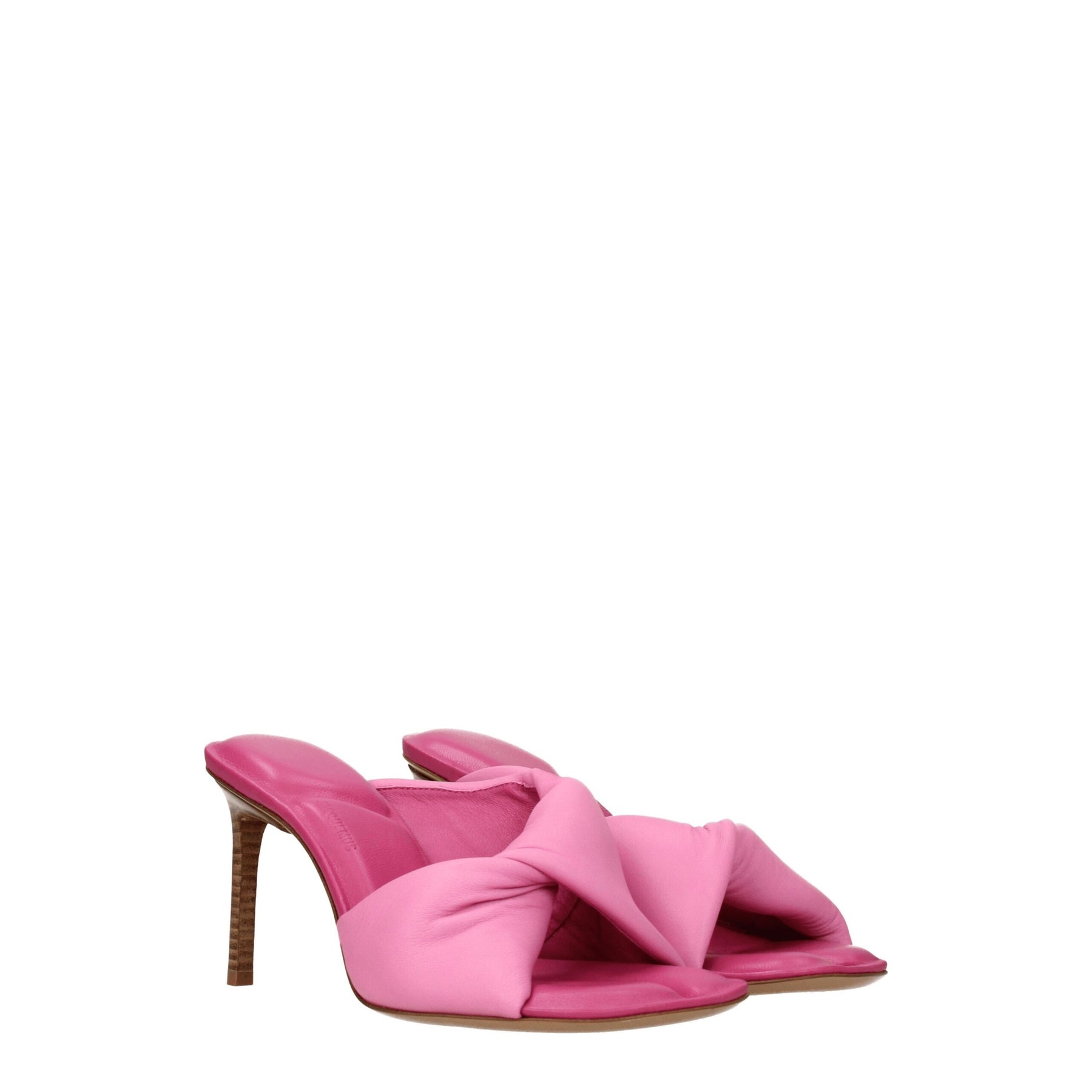 Jacquemus Pink Leather Stiletto Heel Sandals | Regal Royce