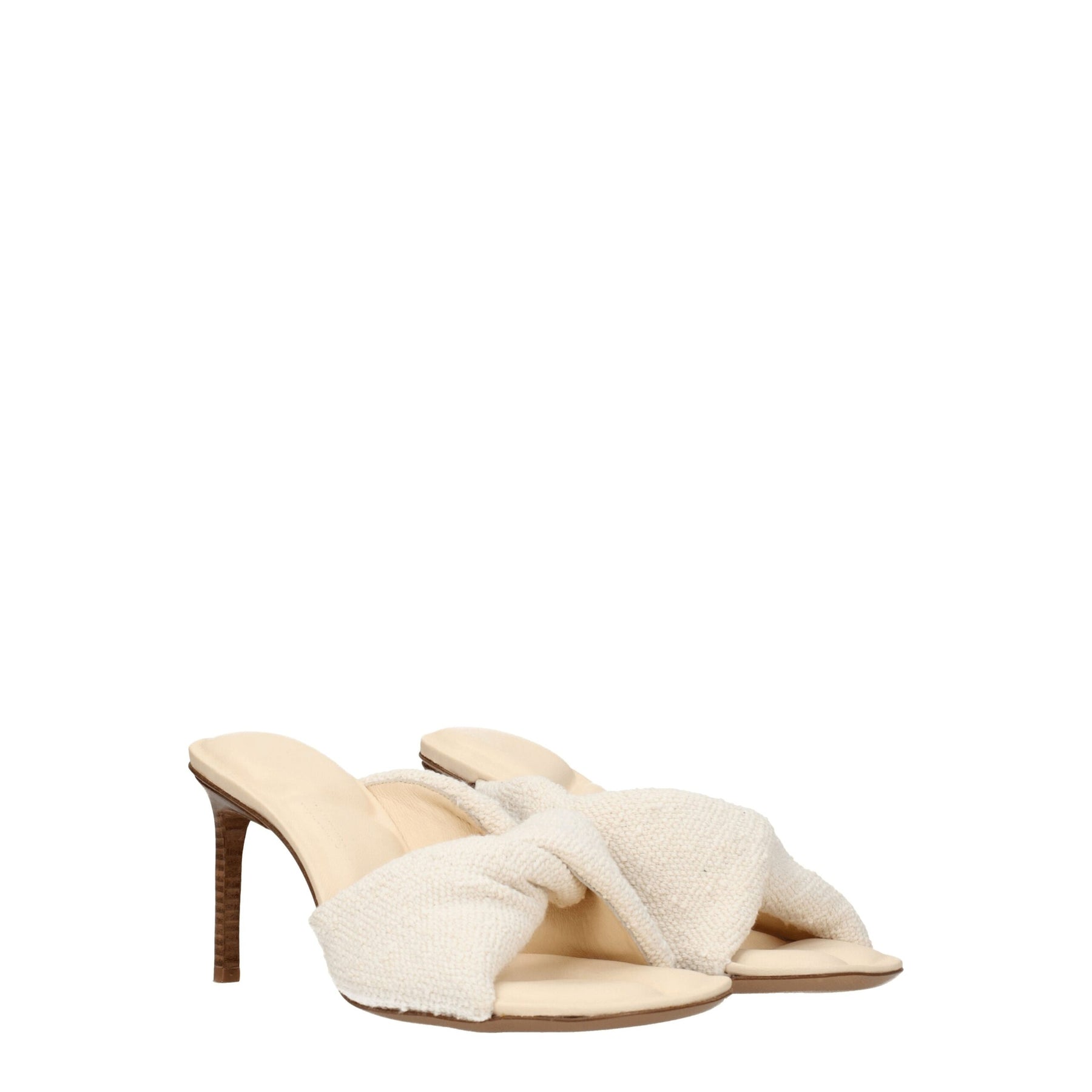 Jacquemus Beige Fabric Stiletto Heel Sandals | Regal Royce