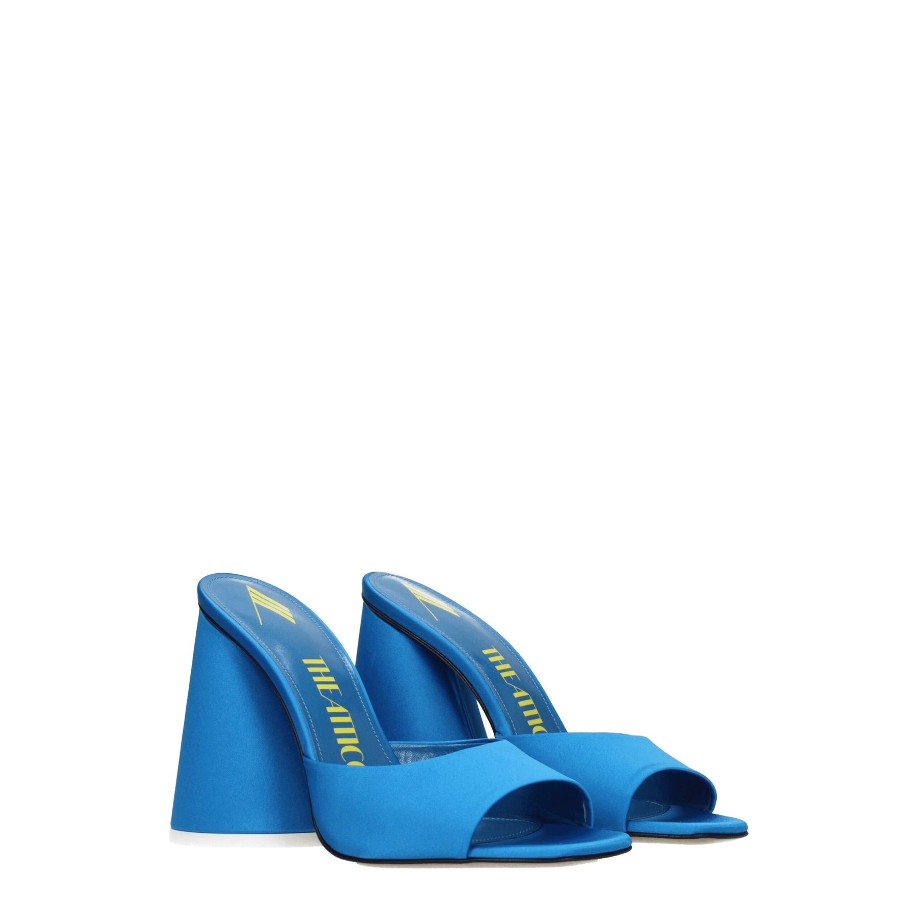 The Attico Light Blue Satin Platform Sandals | Regal Royce