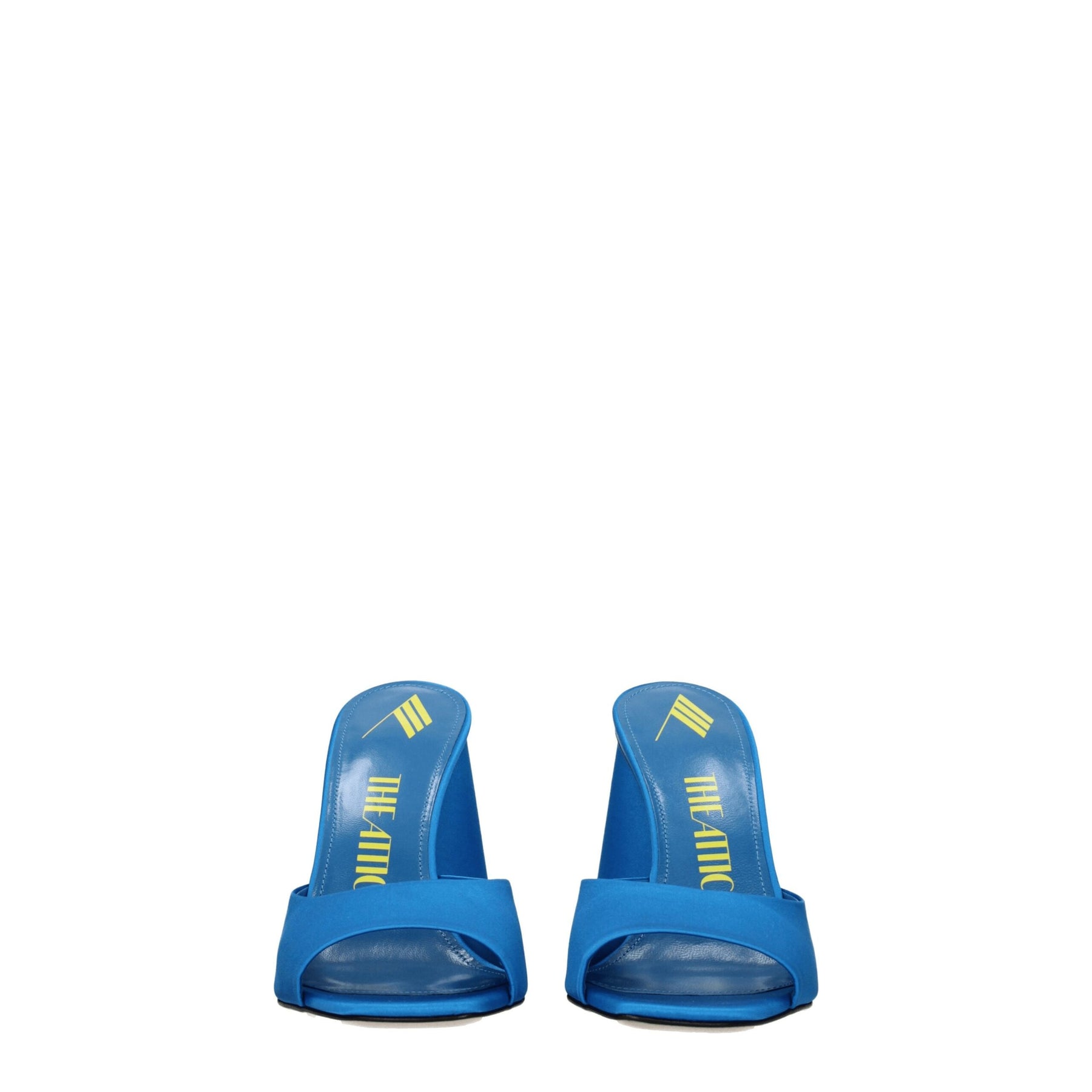 The Attico Light Blue Satin Platform Sandals | Regal Royce