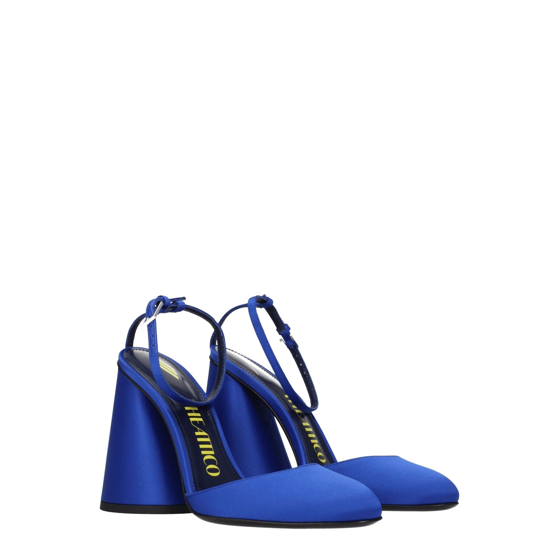The Attico Blue Satin Platform Sandals | Regal Royce
