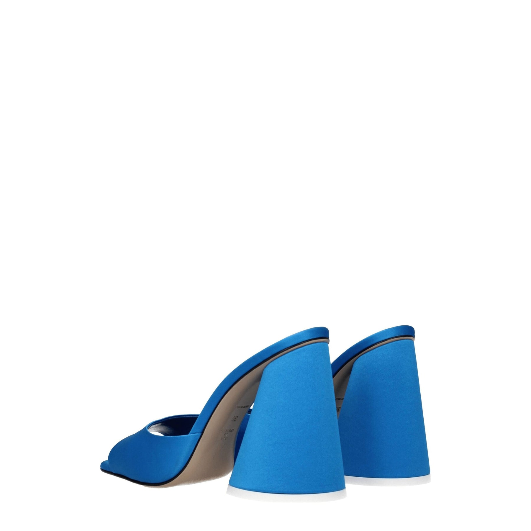 The Attico Light Blue Satin Platform Sandals | Regal Royce