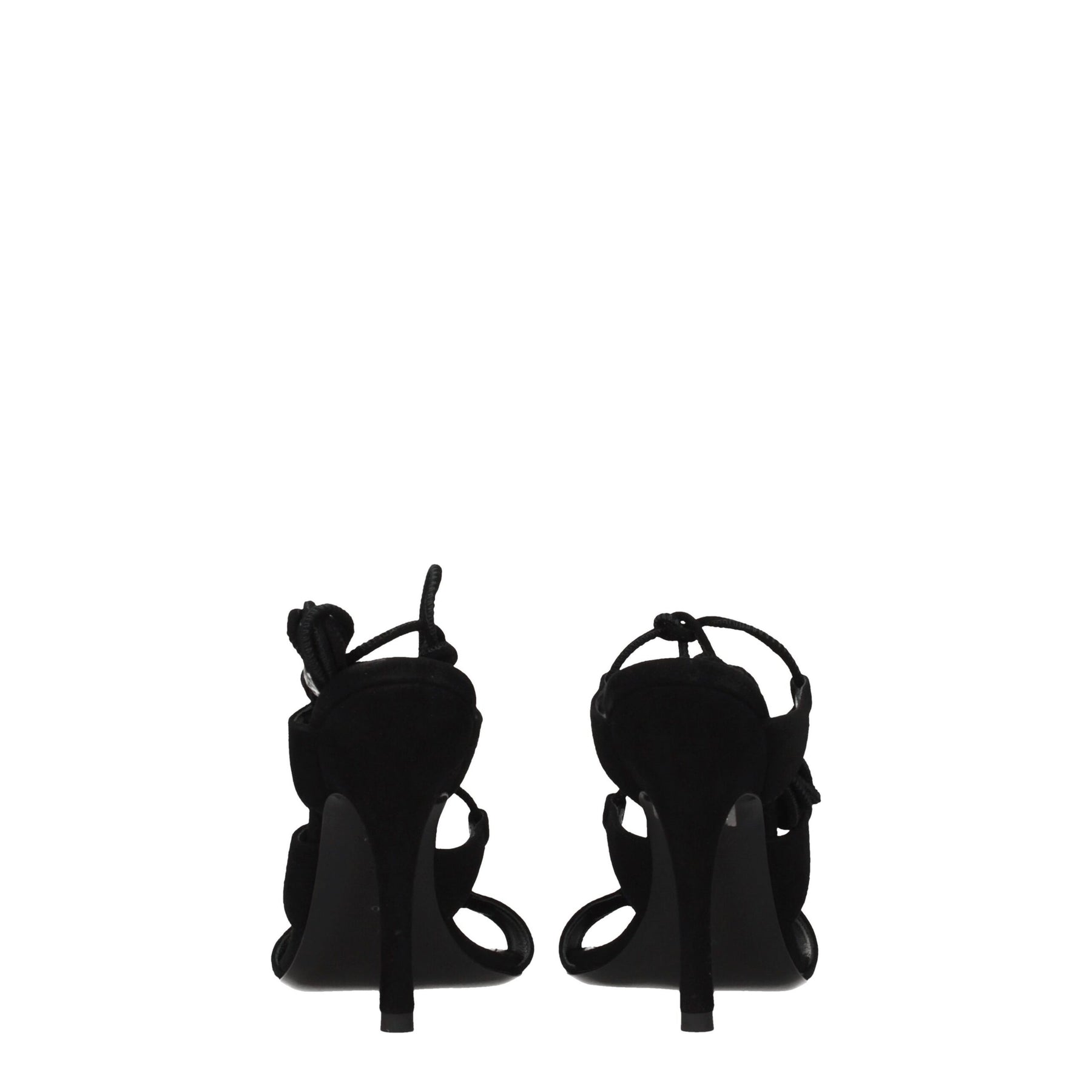 The Attico Black Leather Stiletto Heel Sandals | Regal Royce