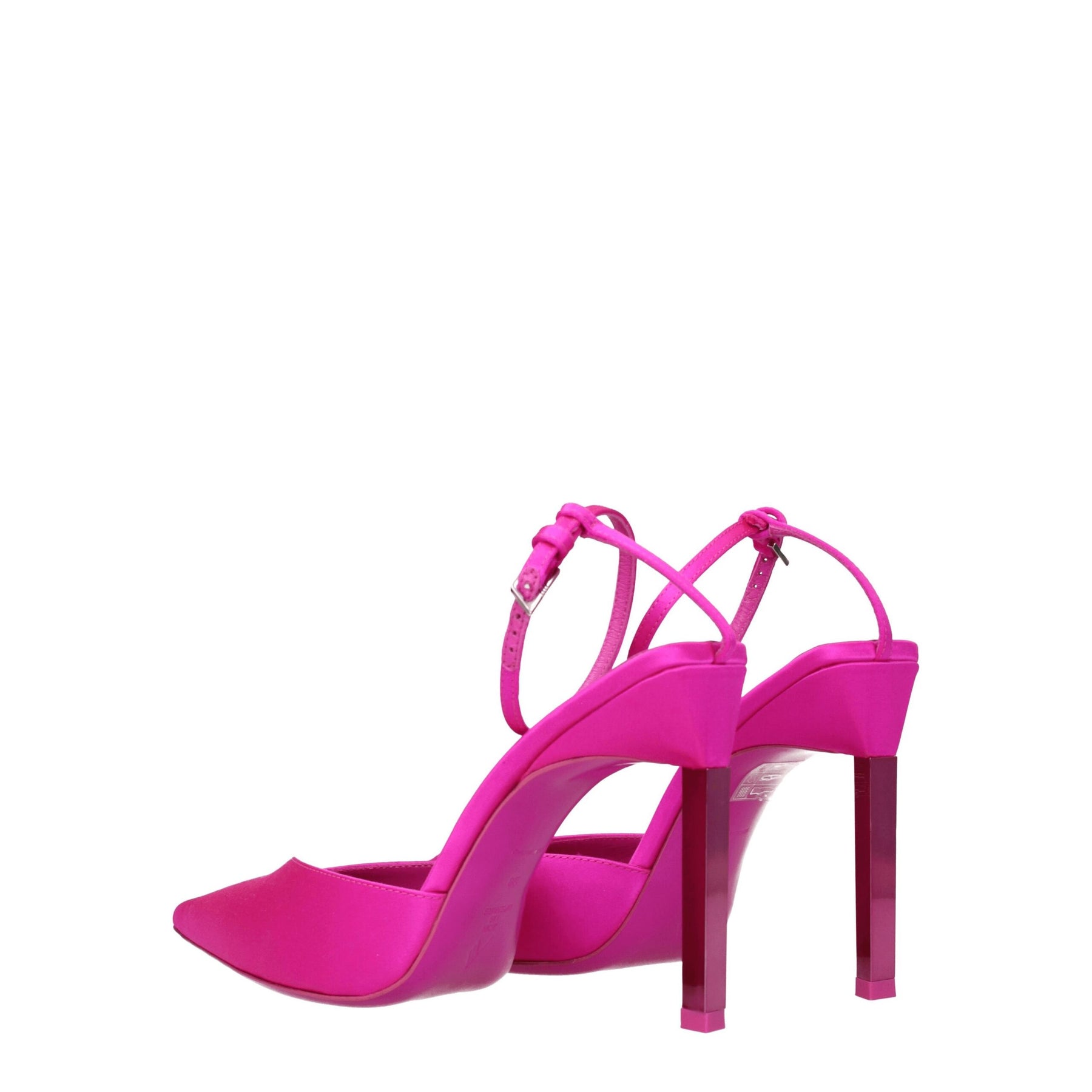 The Attico Pink Satin Stiletto Heel Sandals | Regal Royce