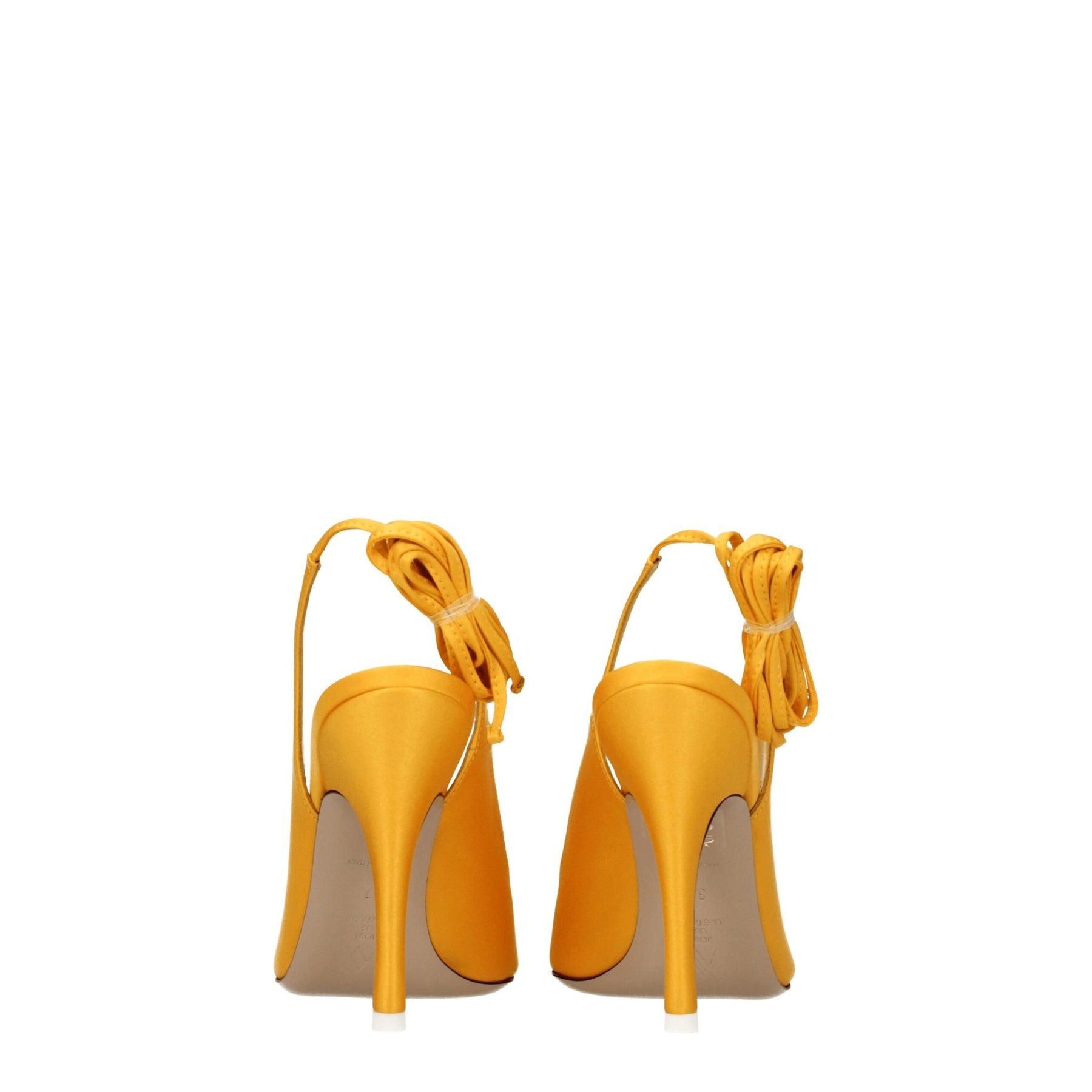 The Attico Orange Satin High Heel Pumps | Regal Royce
