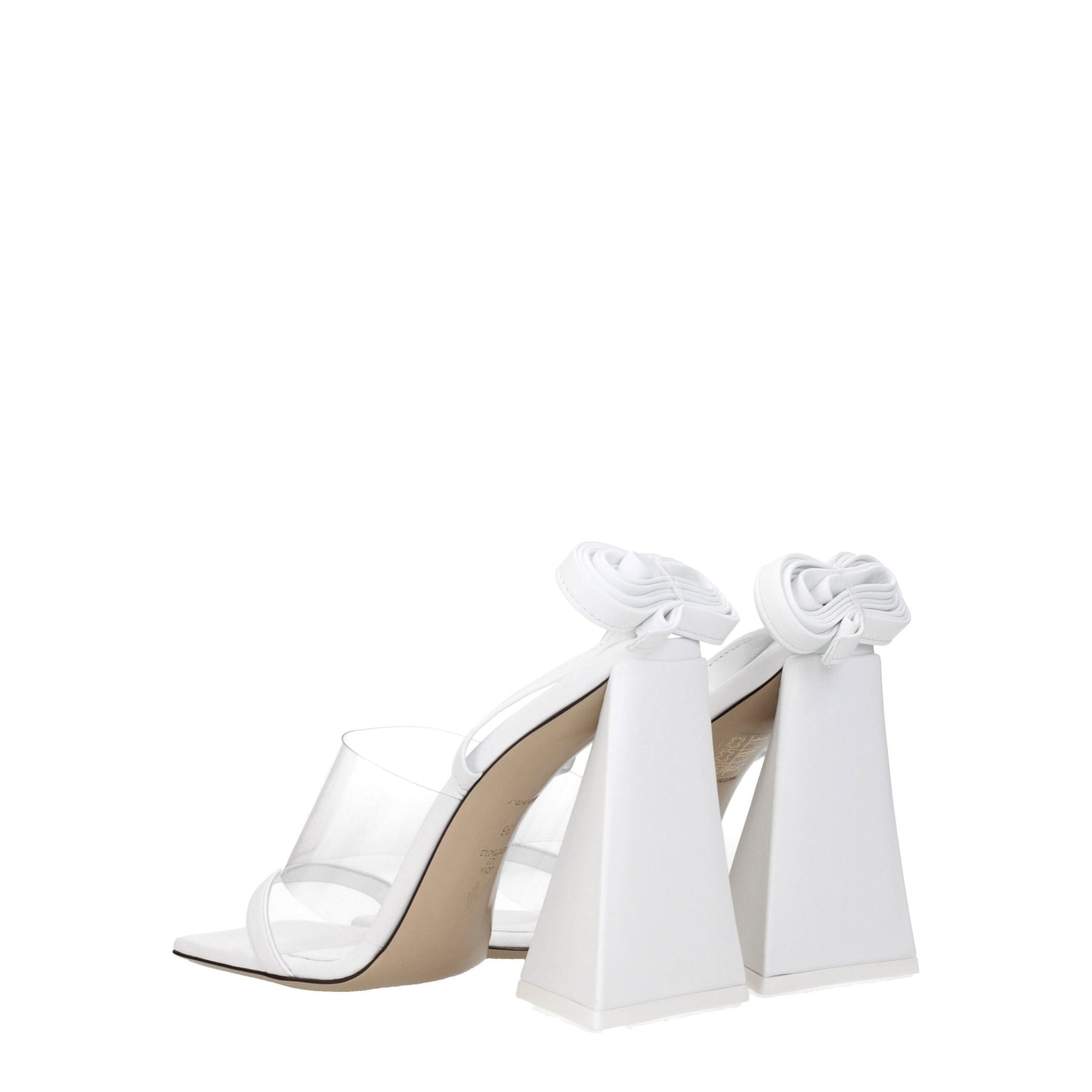 The Attico White Leather Stiletto Heel Sandals | Regal Royce