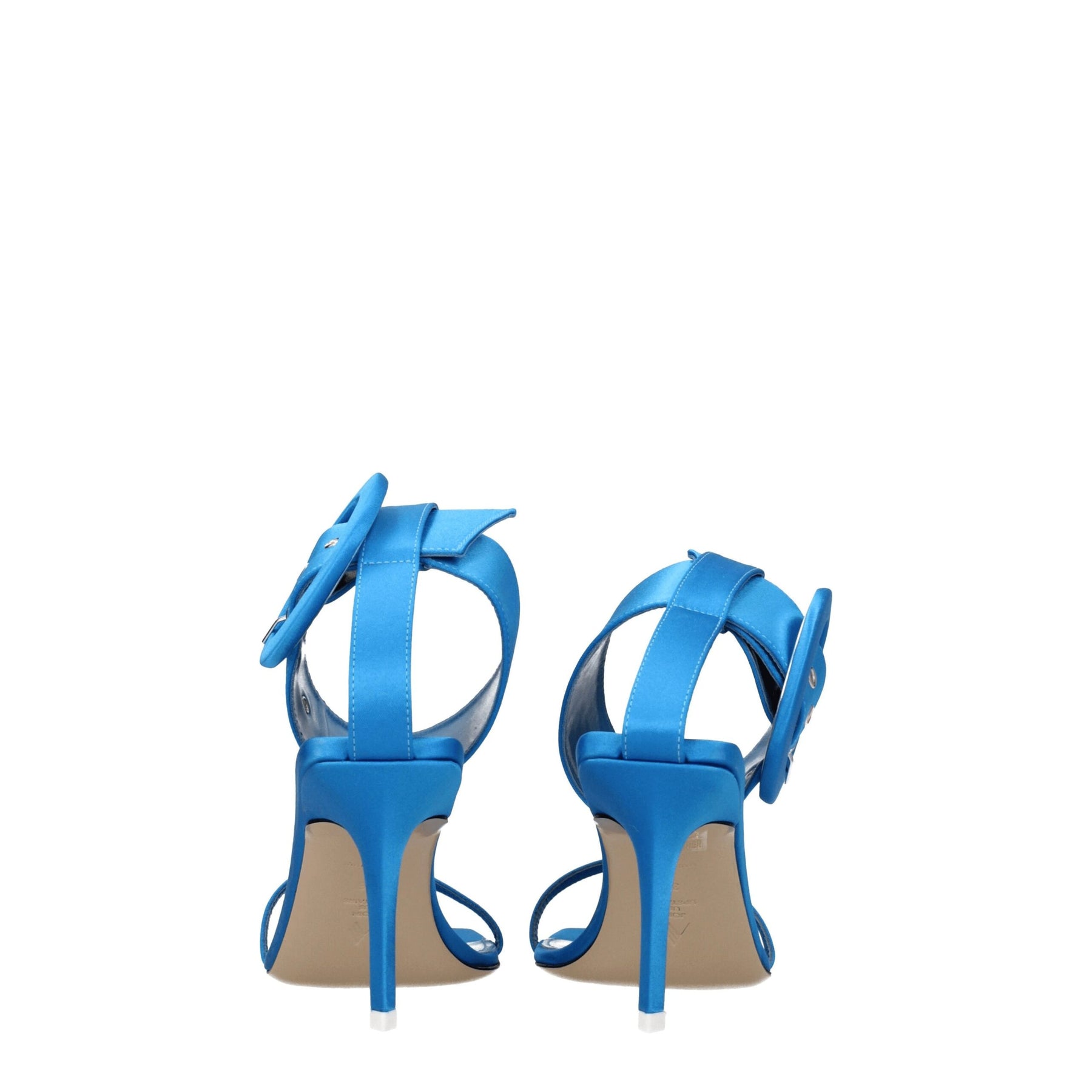 The Attico Light Blue Satin Stiletto Heel Sandals | Regal Royce