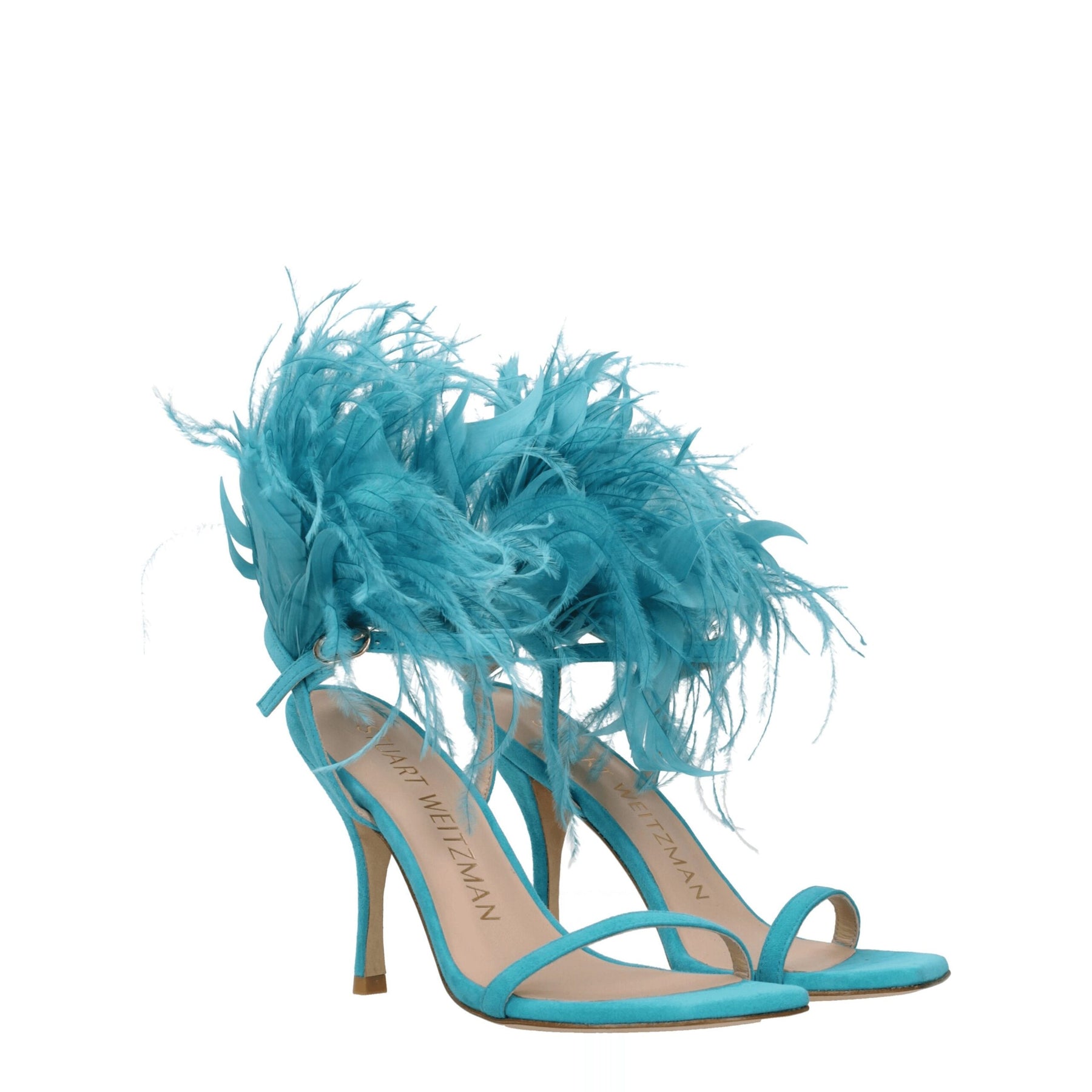 Stuart Weitzman Green Leather Stiletto Heel Sandals | Regal Royce