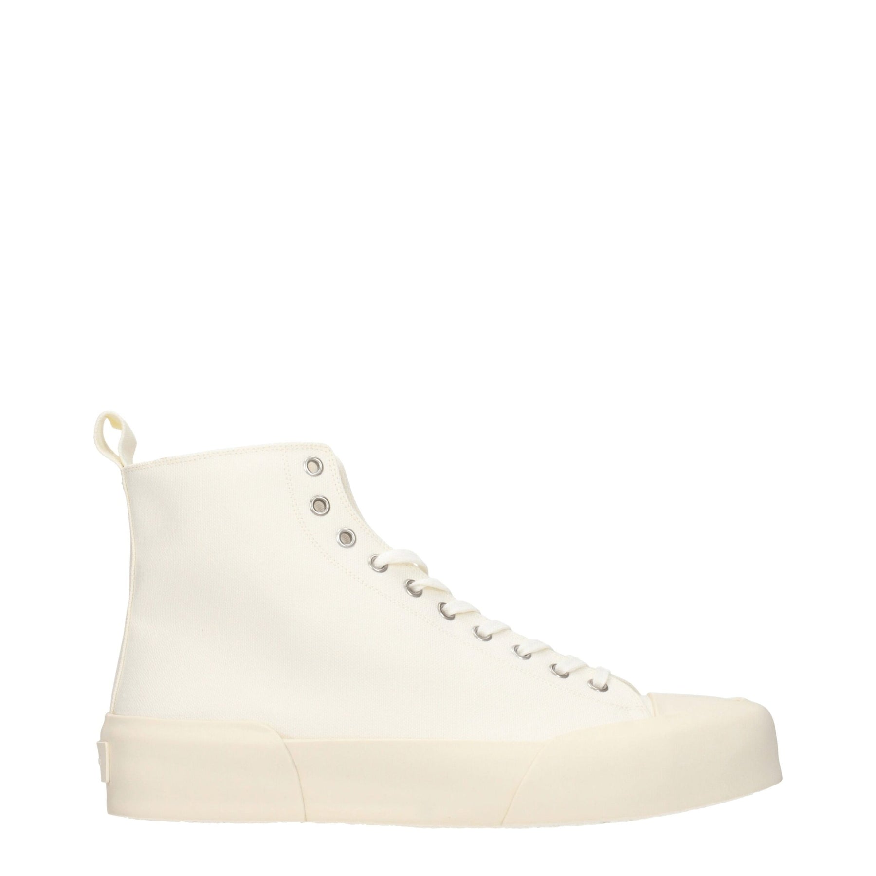Jil Sander Beige Fabric High Top Sneakers | Regal Royce