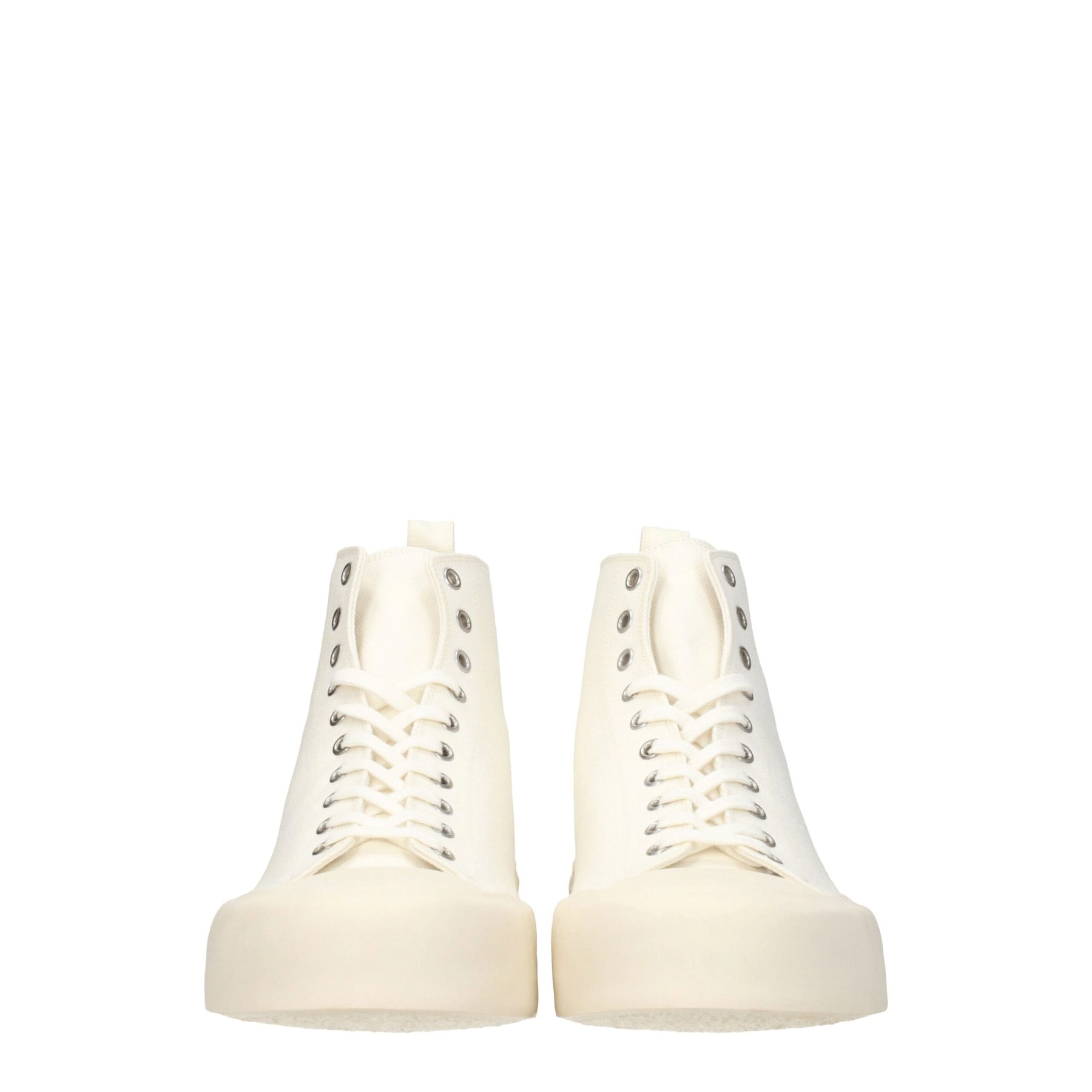 Jil Sander Beige Fabric High Top Sneakers | Regal Royce