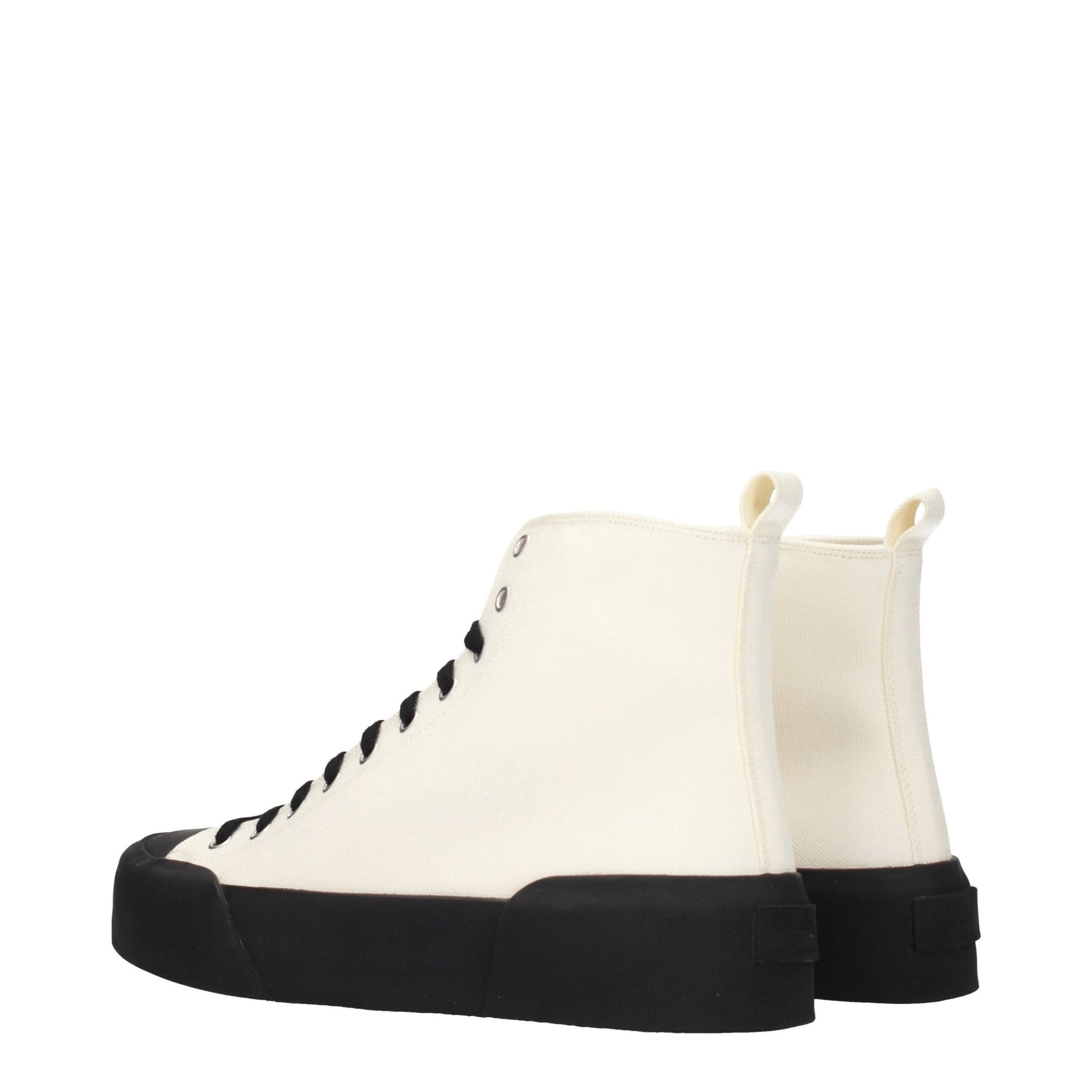 Jil Sander Beige Fabric High Top Sneakers | Regal Royce