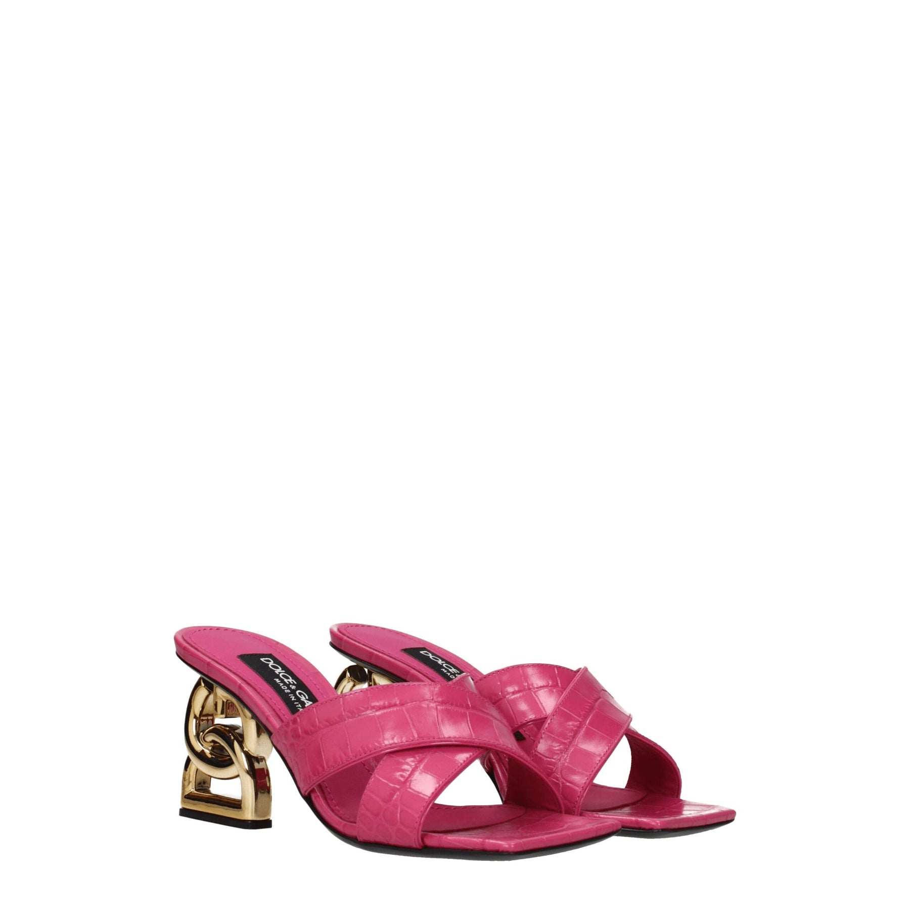 Dolce & Gabbana Pink Leather Platform Sandals | Regal Royce
