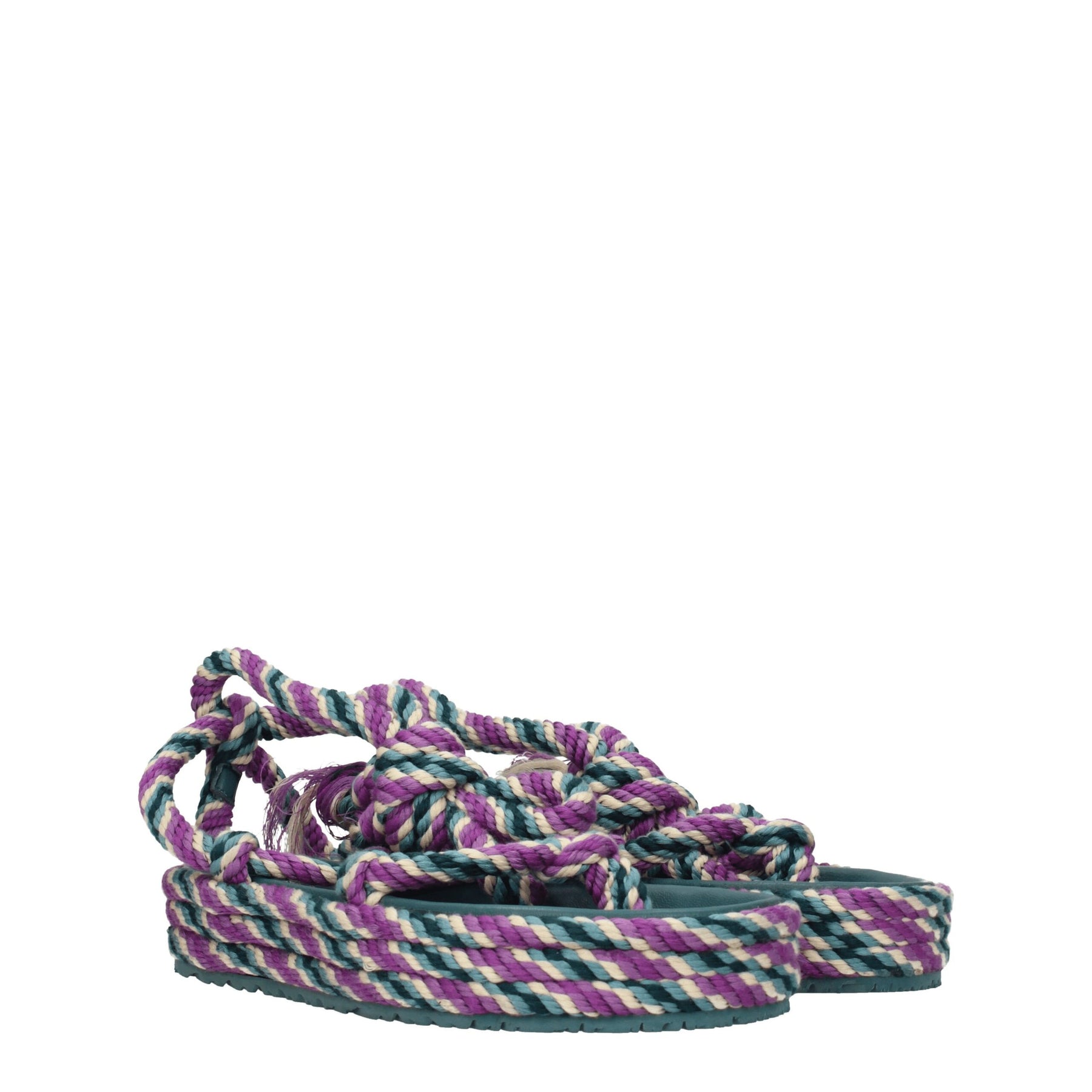 Isabel Marant Multicolor Fabric Flat Sandals | Regal Royce