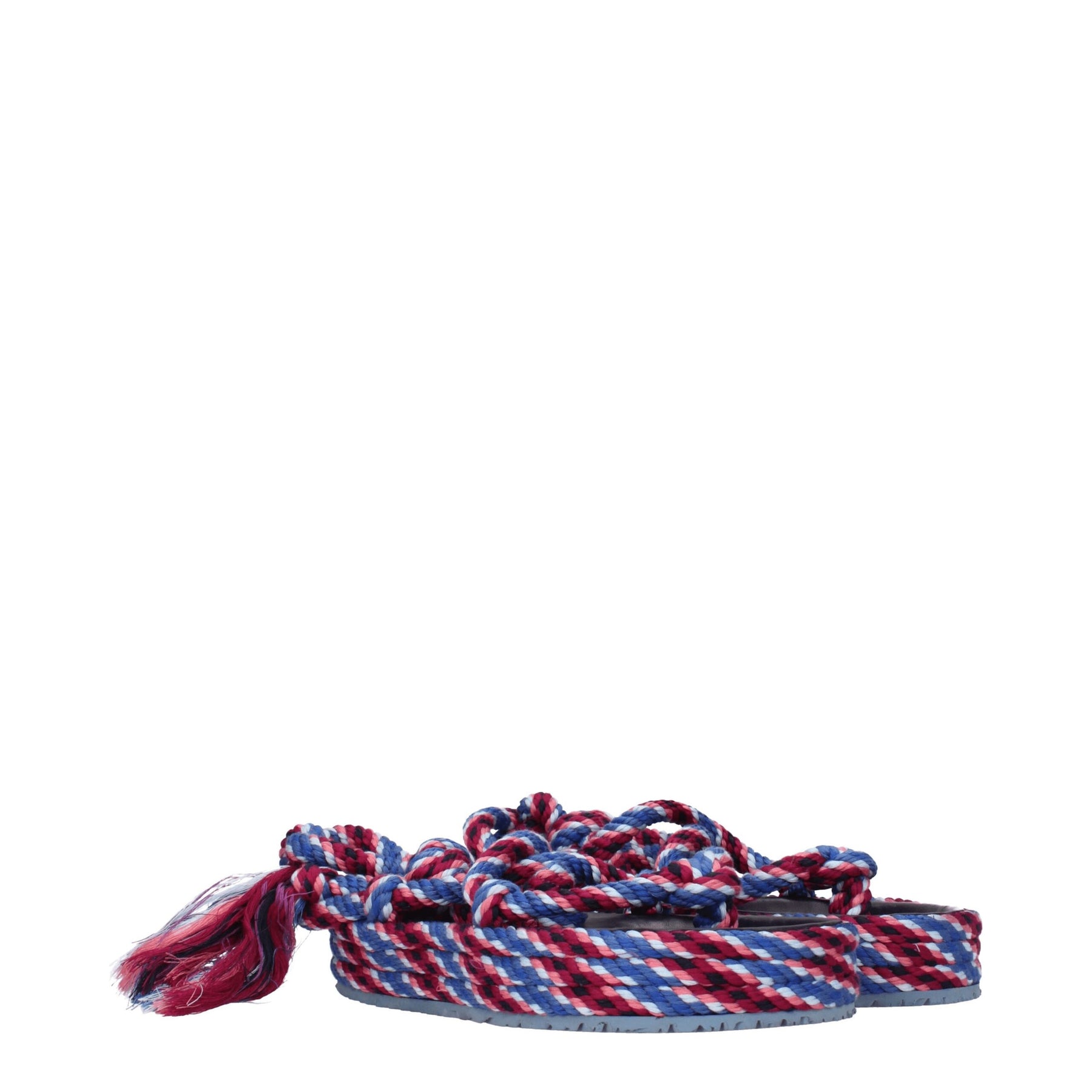 Isabel Marant Blue Fabric Flat Sandals | Regal Royce