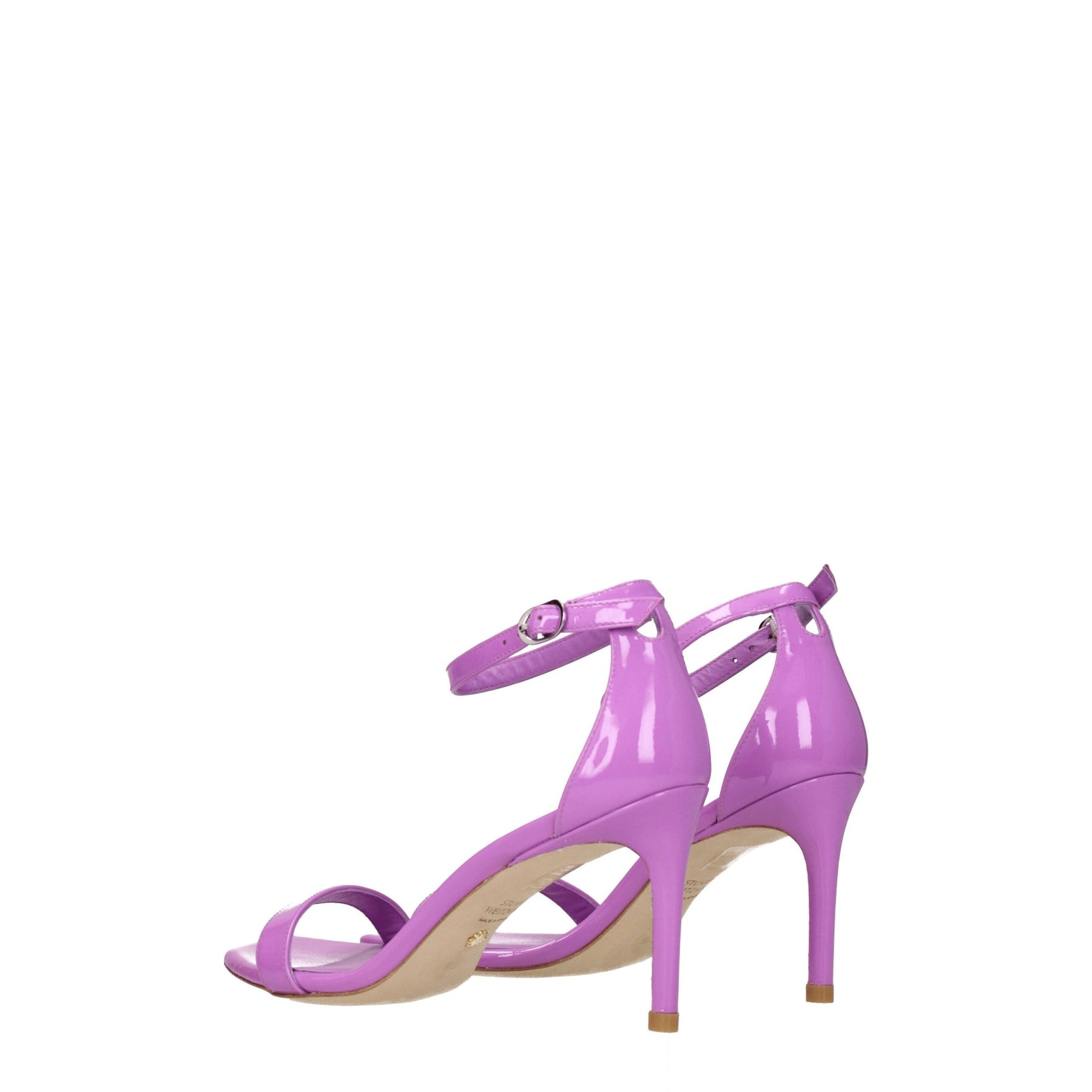 Stuart Weitzman Purple Leather Stiletto Heel Sandals | Regal Royce