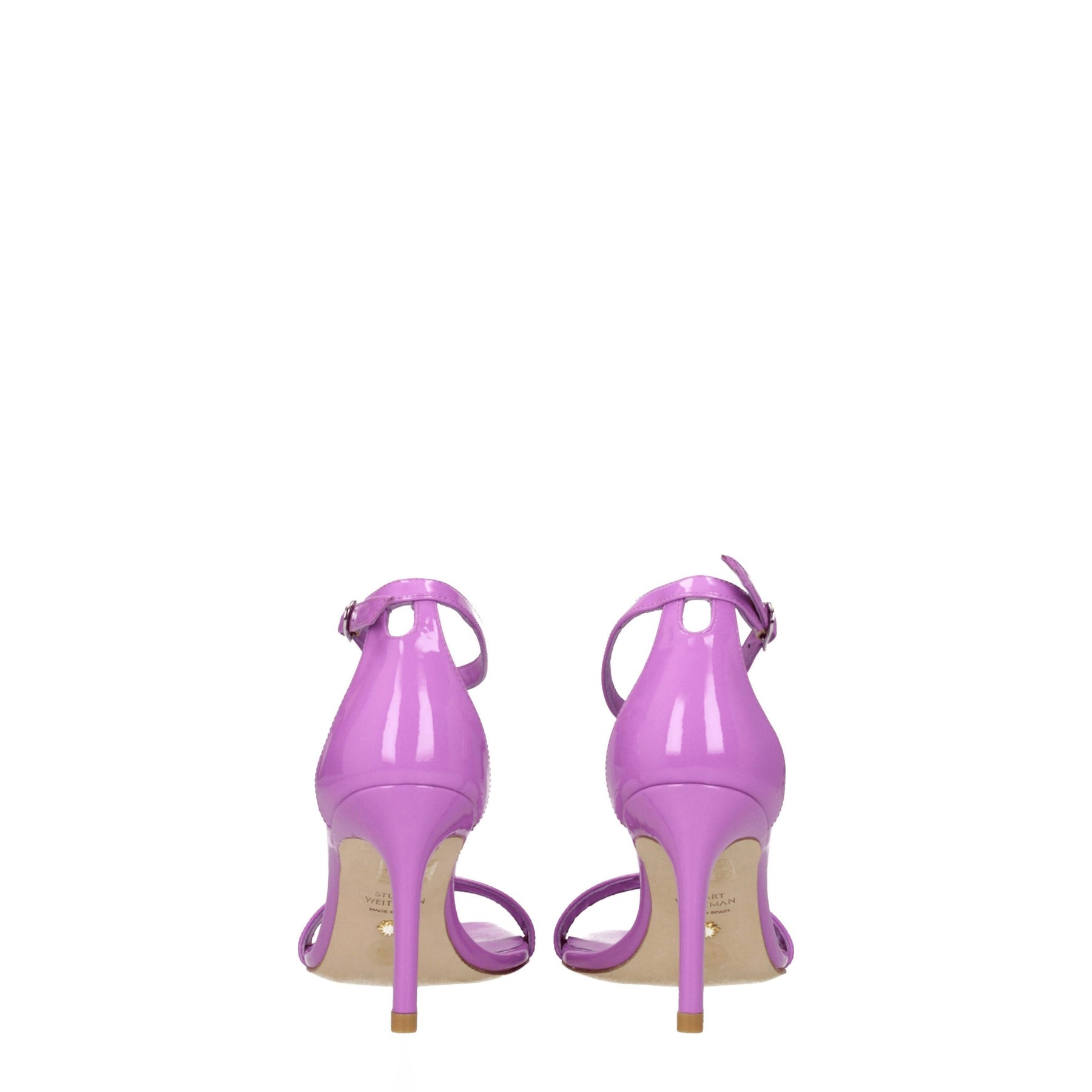 Stuart Weitzman Purple Leather Stiletto Heel Sandals | Regal Royce