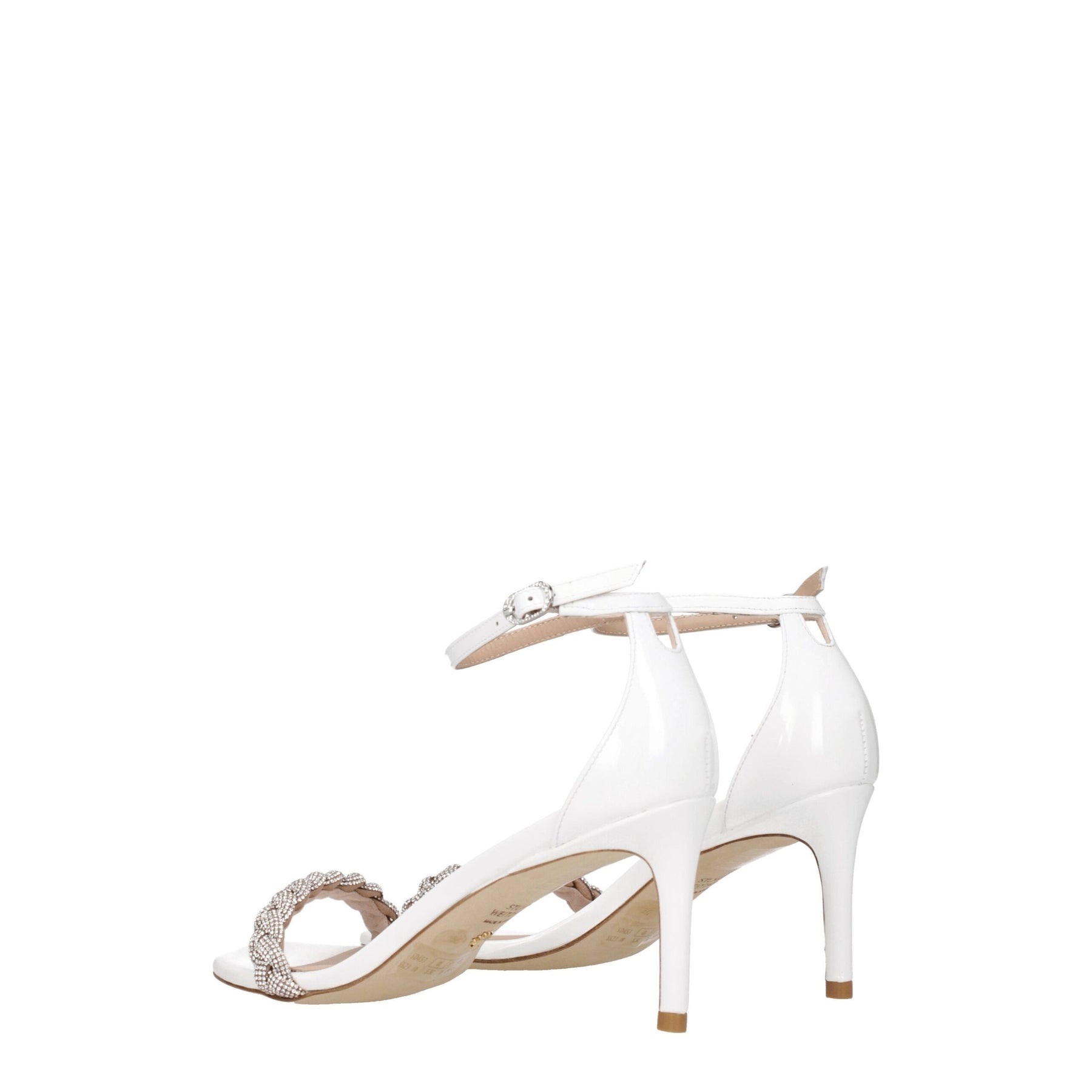Stuart Weitzman White Leather Stiletto Heel Sandals | Regal Royce