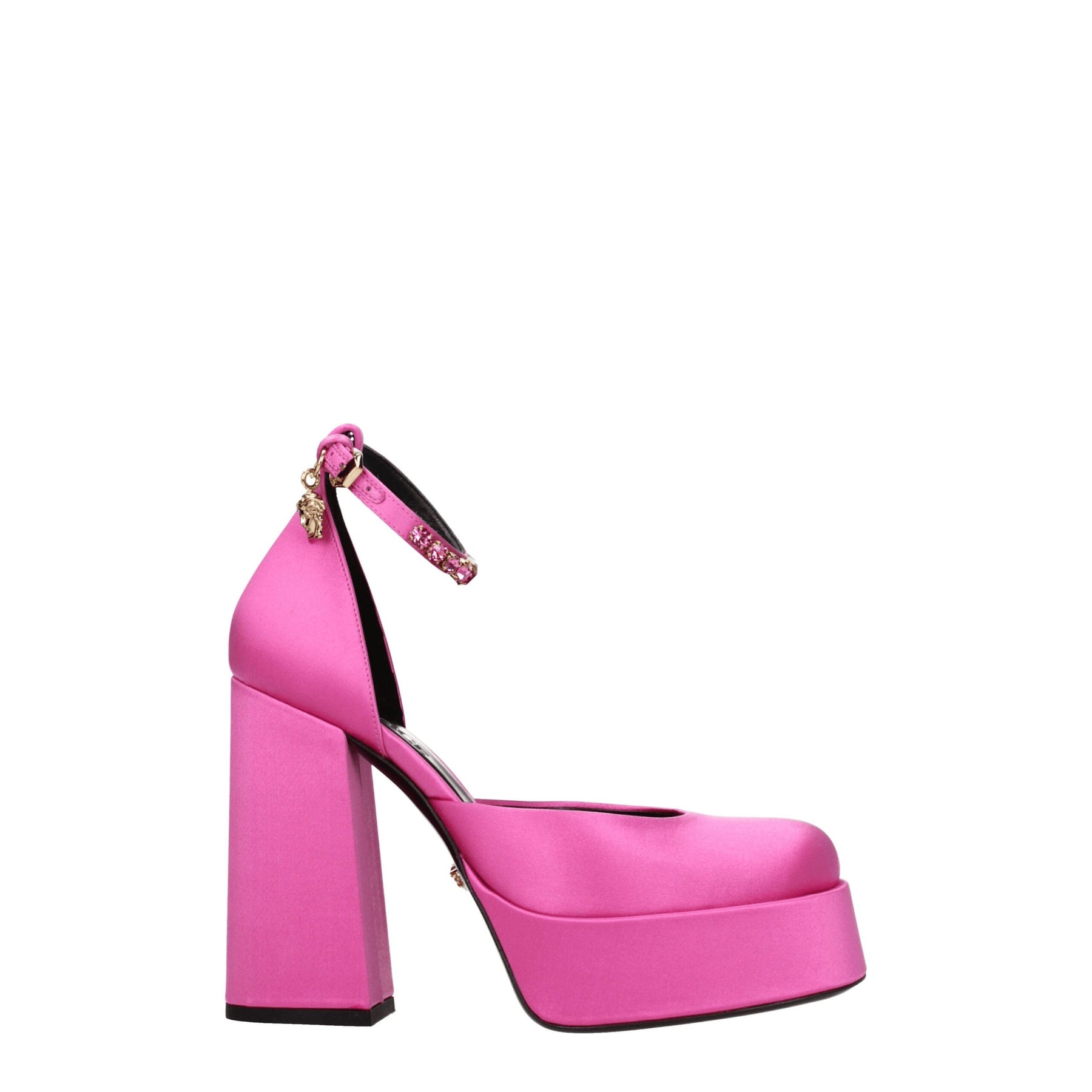 Versace Pink Satin Platform Pumps | Regal Royce