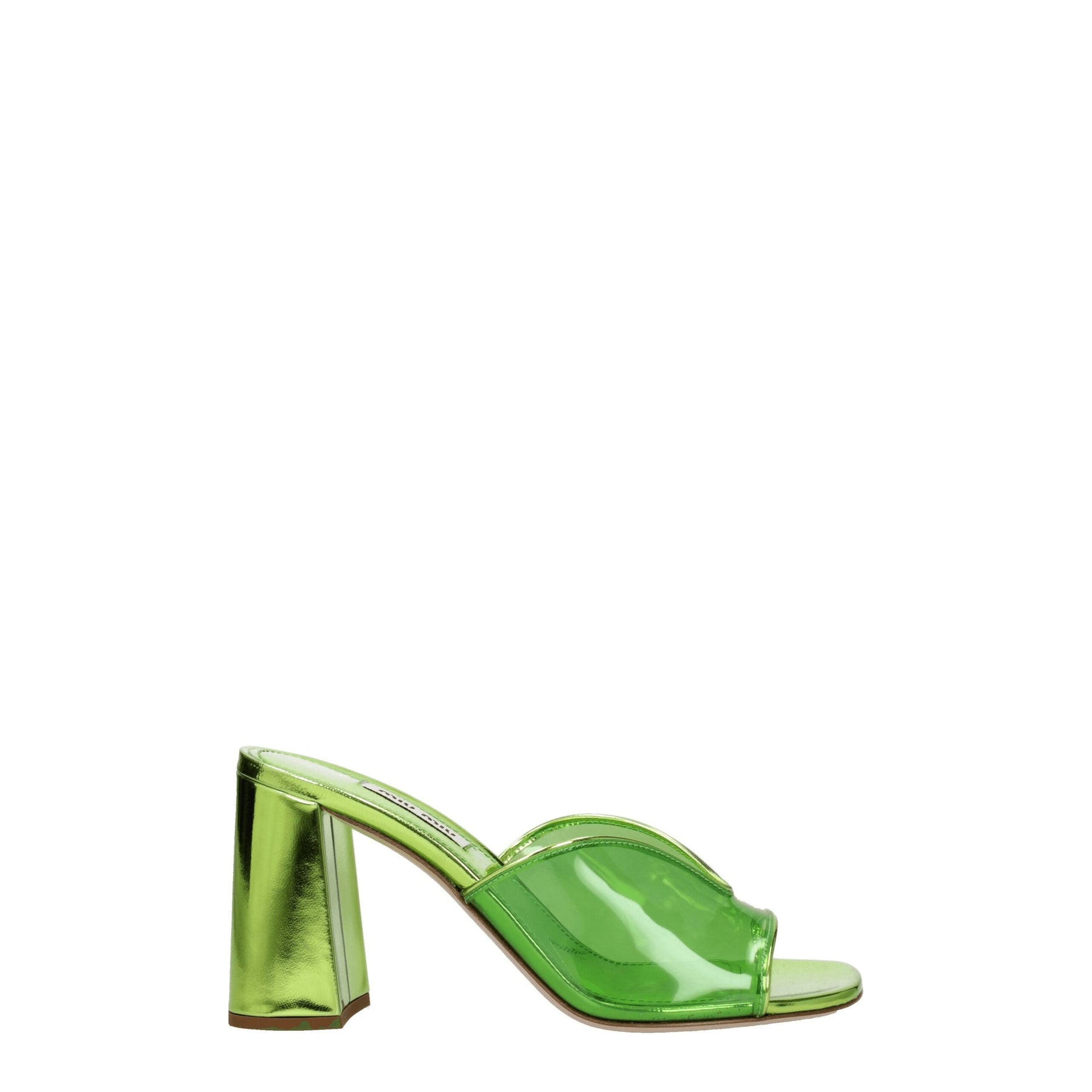 Miu Miu Green Plexiglass Platform Sandals | Regal Royce