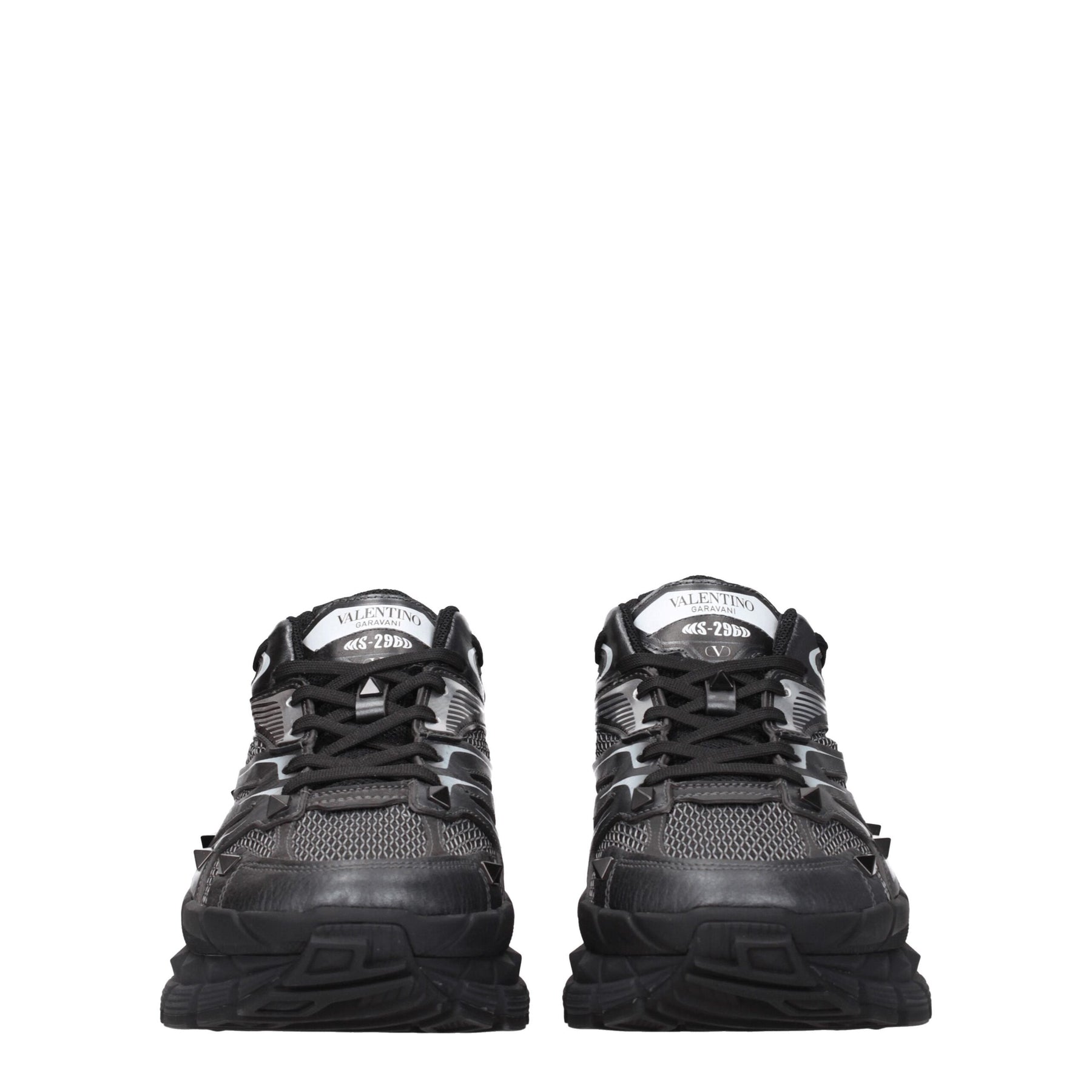 Valentino Garavani Black Fabric Athletic Sneakers | Regal Royce
