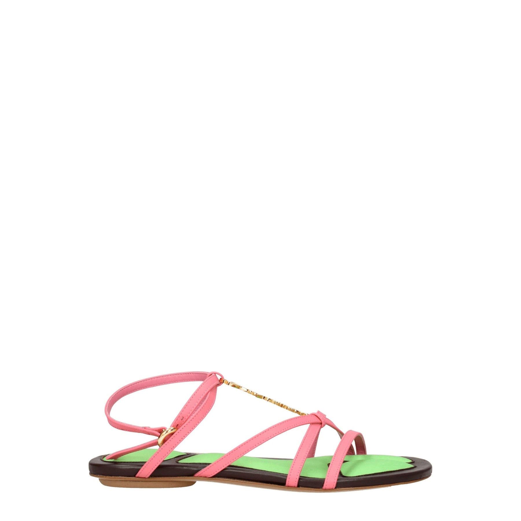 Jacquemus Pink Leather Flat Sandals | Regal Royce