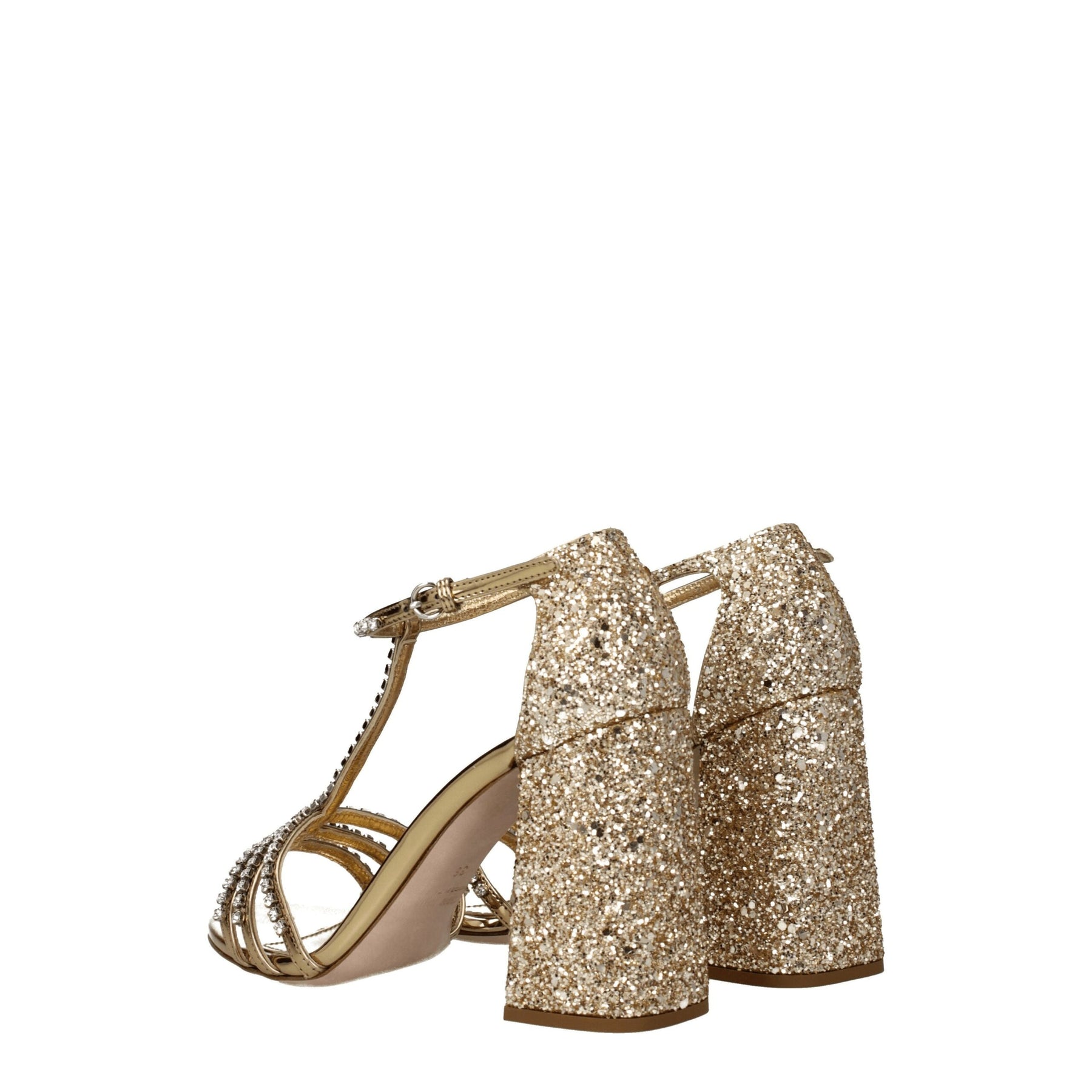 Miu Miu Gold Plastic Platform Sandals | Regal Royce