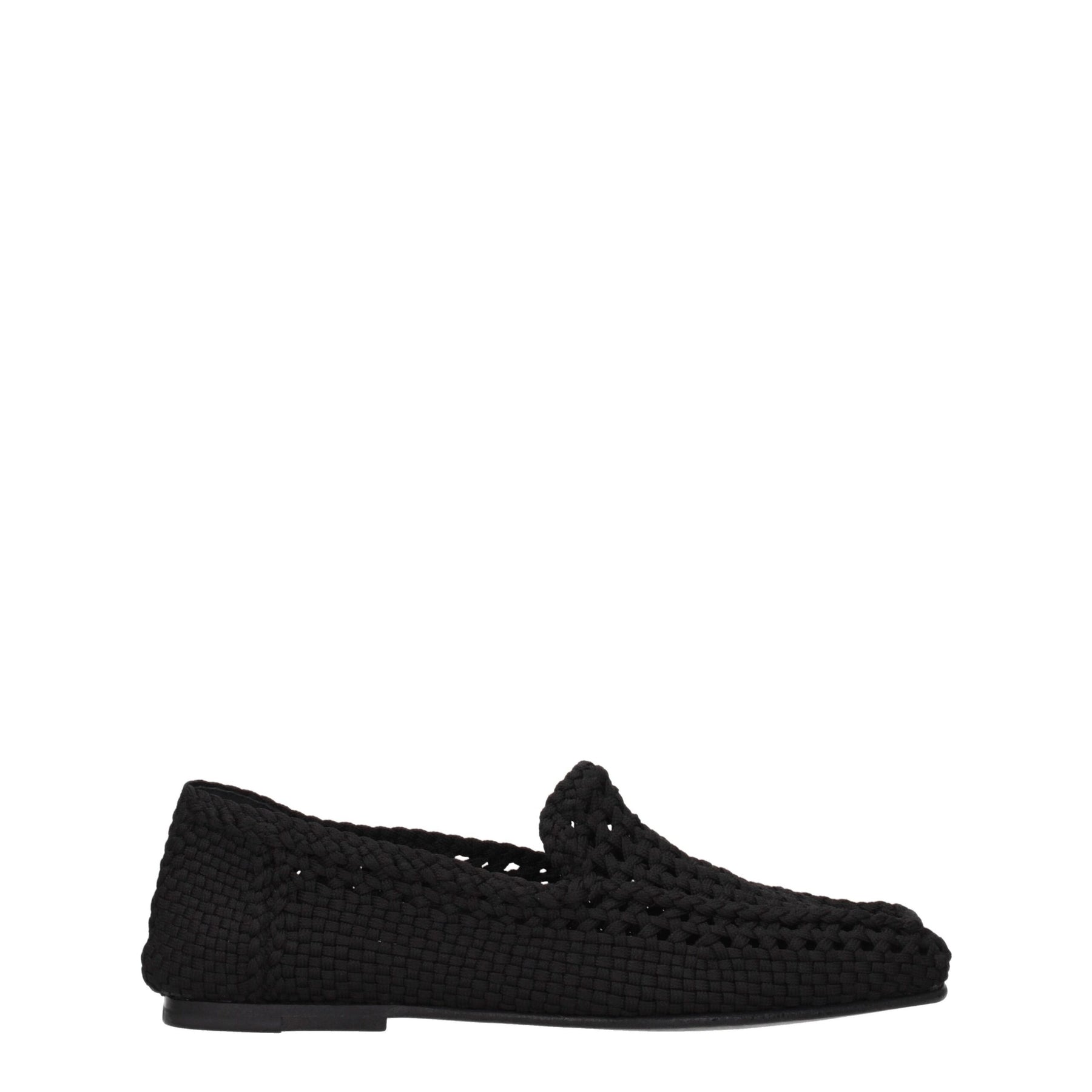Dolce & Gabbana Black Fabric Slip-On Loafers | Regal Royce