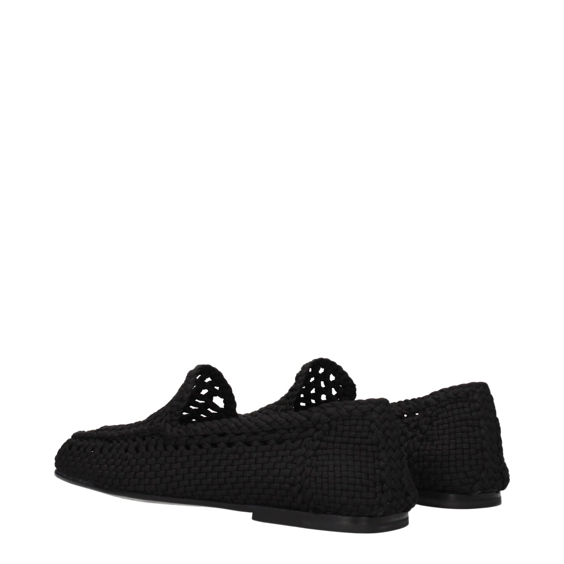 Dolce & Gabbana Black Fabric Slip-On Loafers | Regal Royce