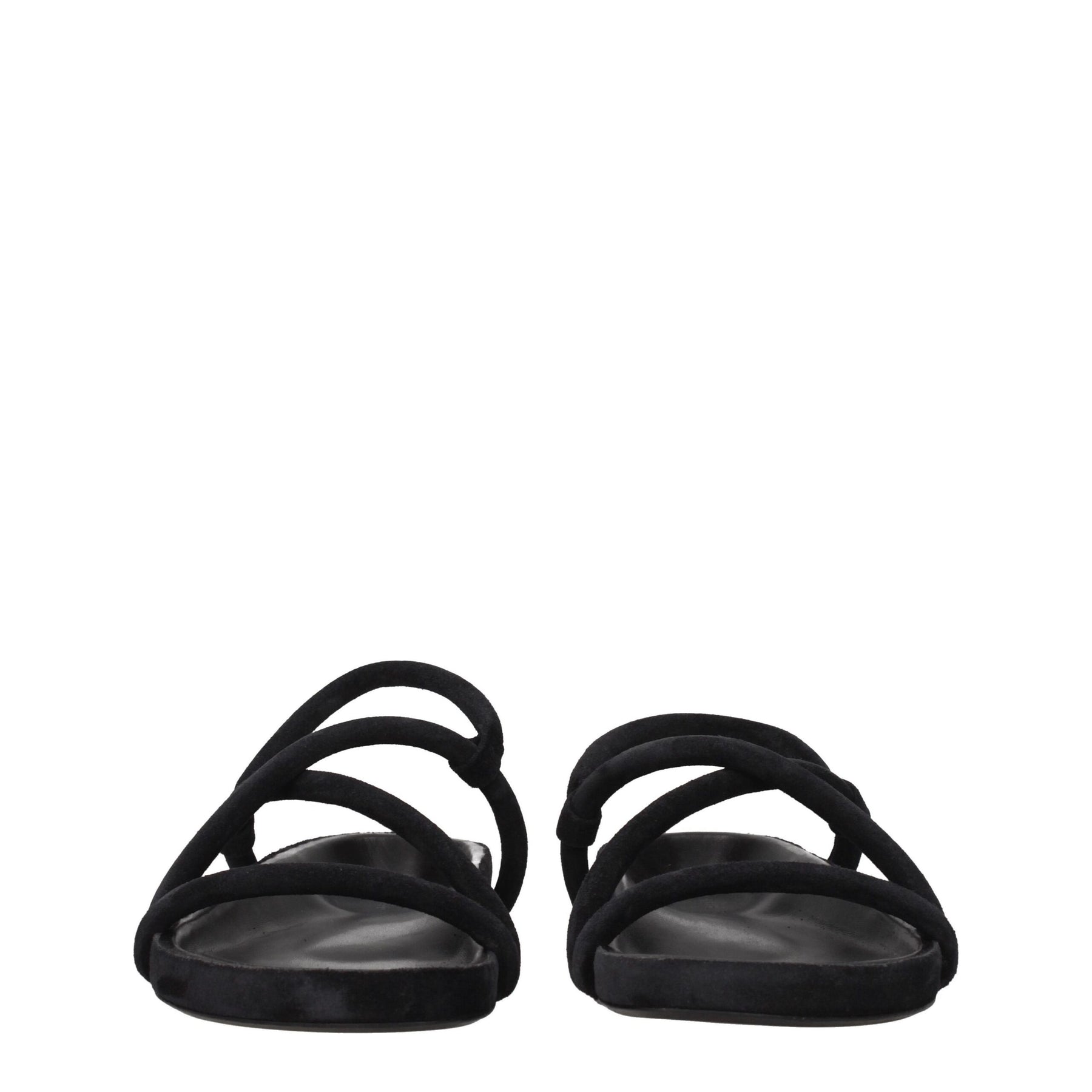 Isabel Marant Black Leather Flat Sandals | Regal Royce