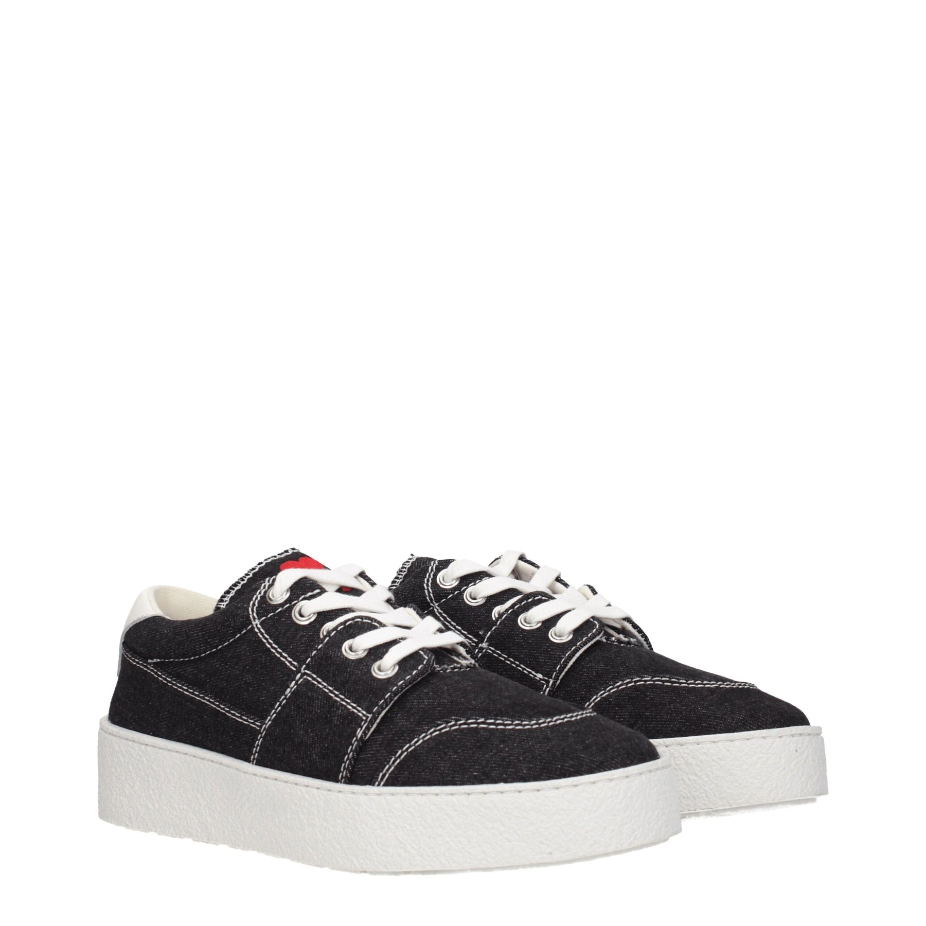 Ami Paris Black Fabric Low Top Sneakers | Regal Royce