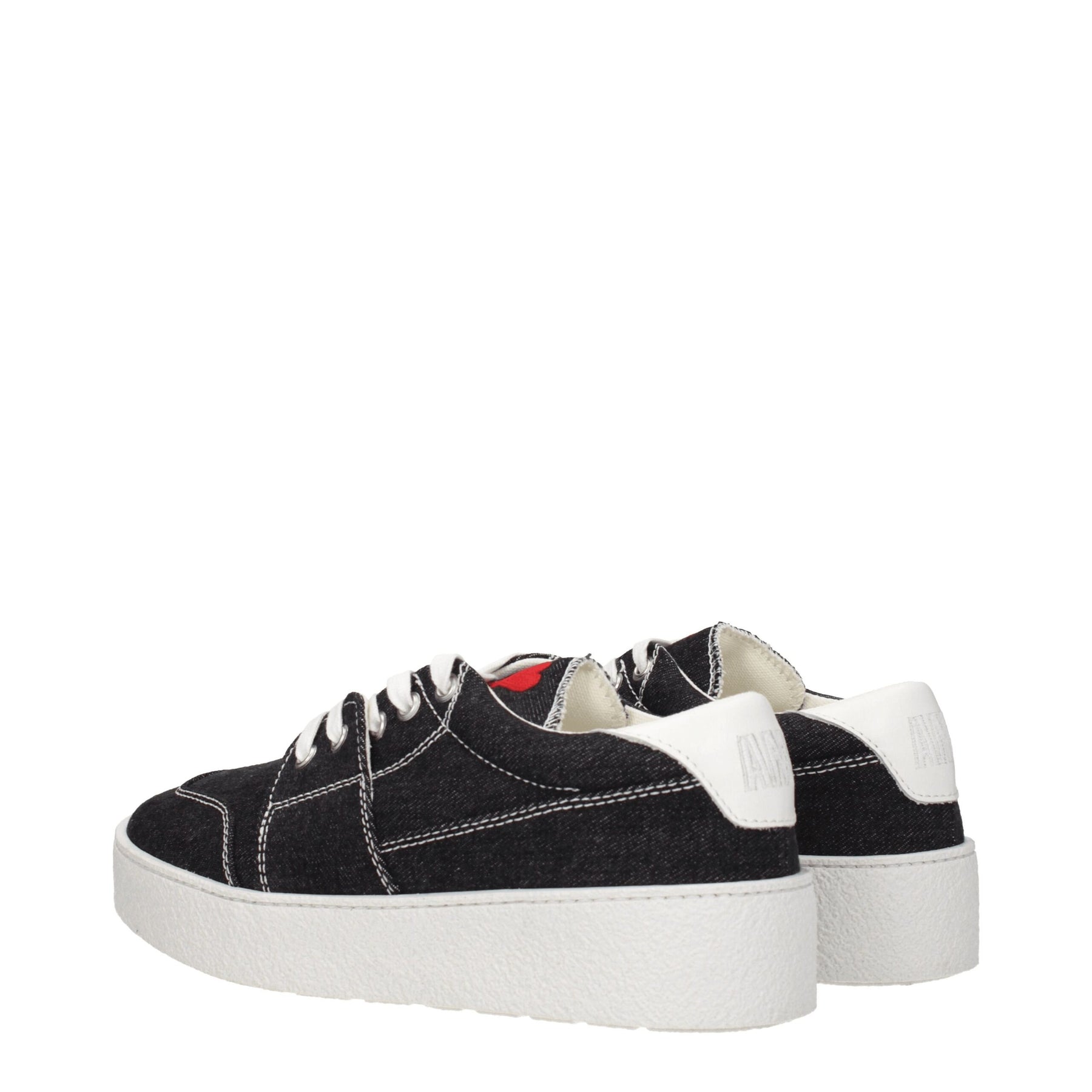 Ami Paris Black Fabric Low Top Sneakers | Regal Royce